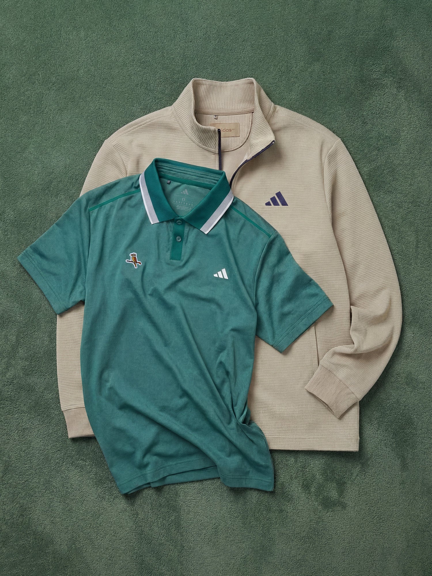 adidas X Walker Ultimate365 Tour Twistknit Pique Polo Shirt Collegiate Green - Image 3