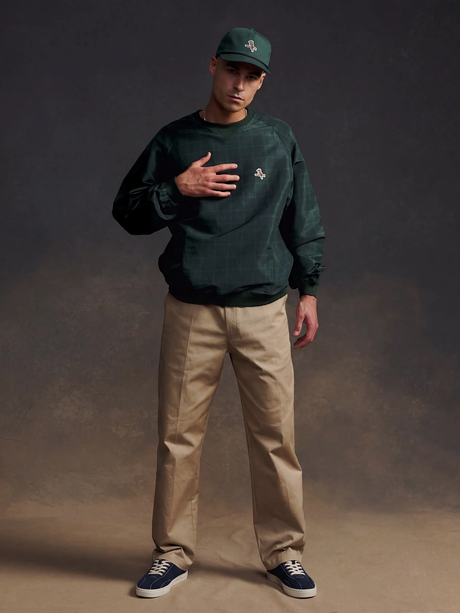 Gold Label Checkered pullover Forest - Image 3