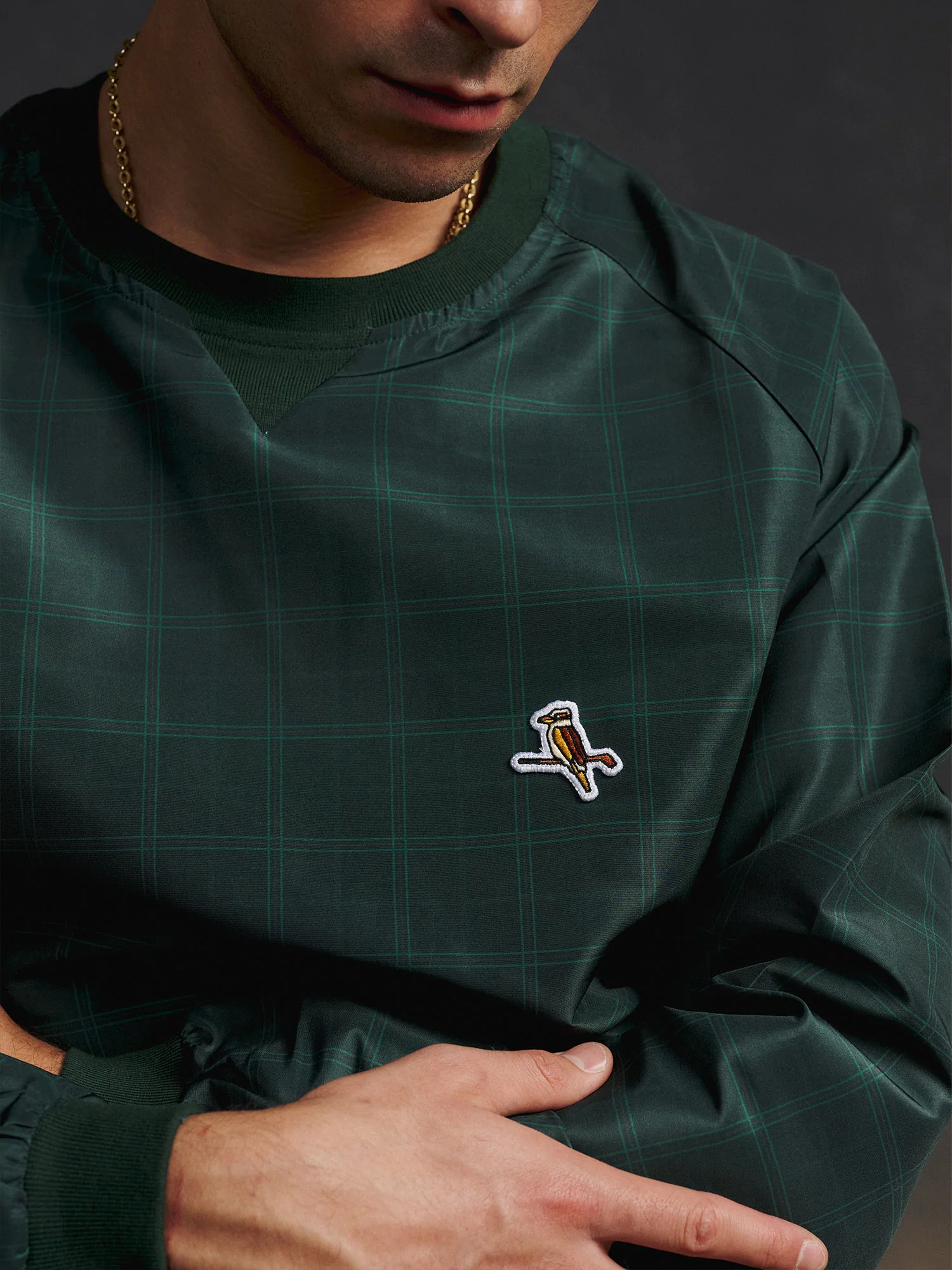 Gold Label Checkered pullover Forest - Image 5