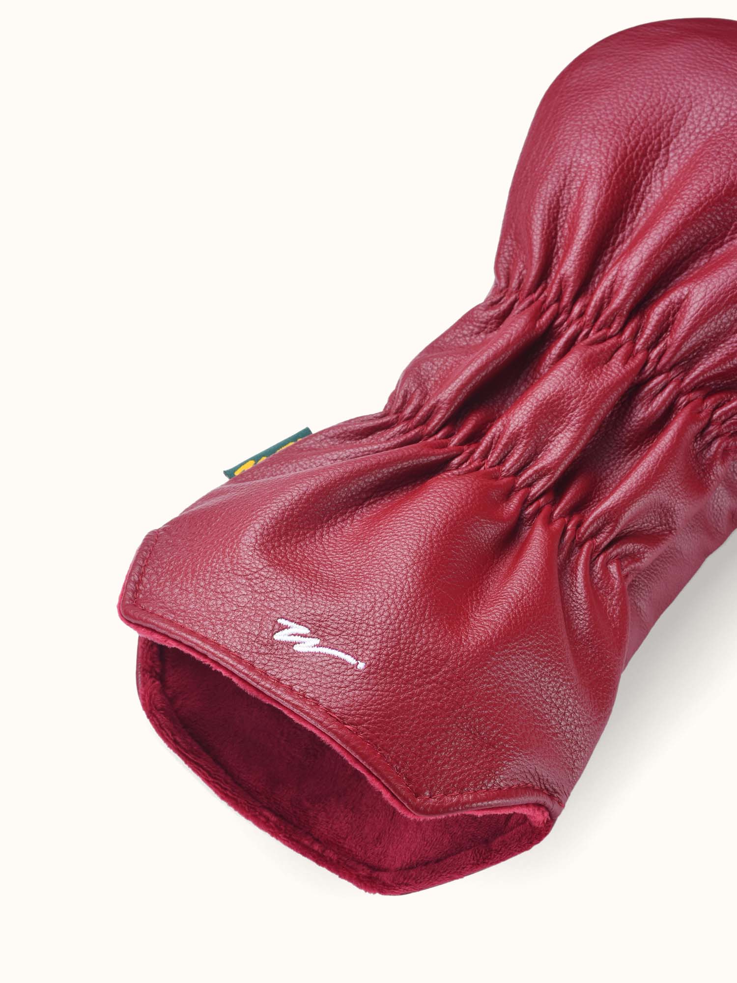 Dancing Kooka Leather Driver Cover Merlot / Gold - Image 4