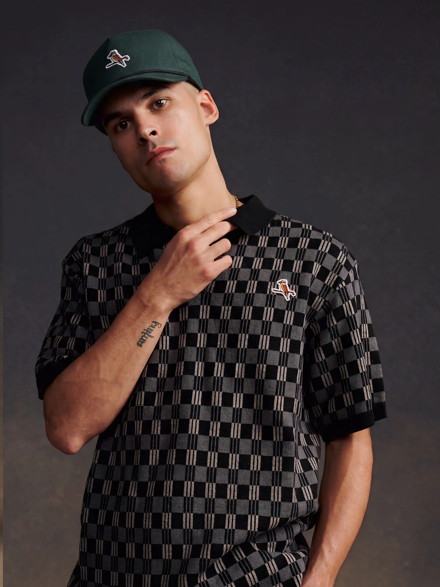Gold Label Flint Jacquard Polo Black - Image 5