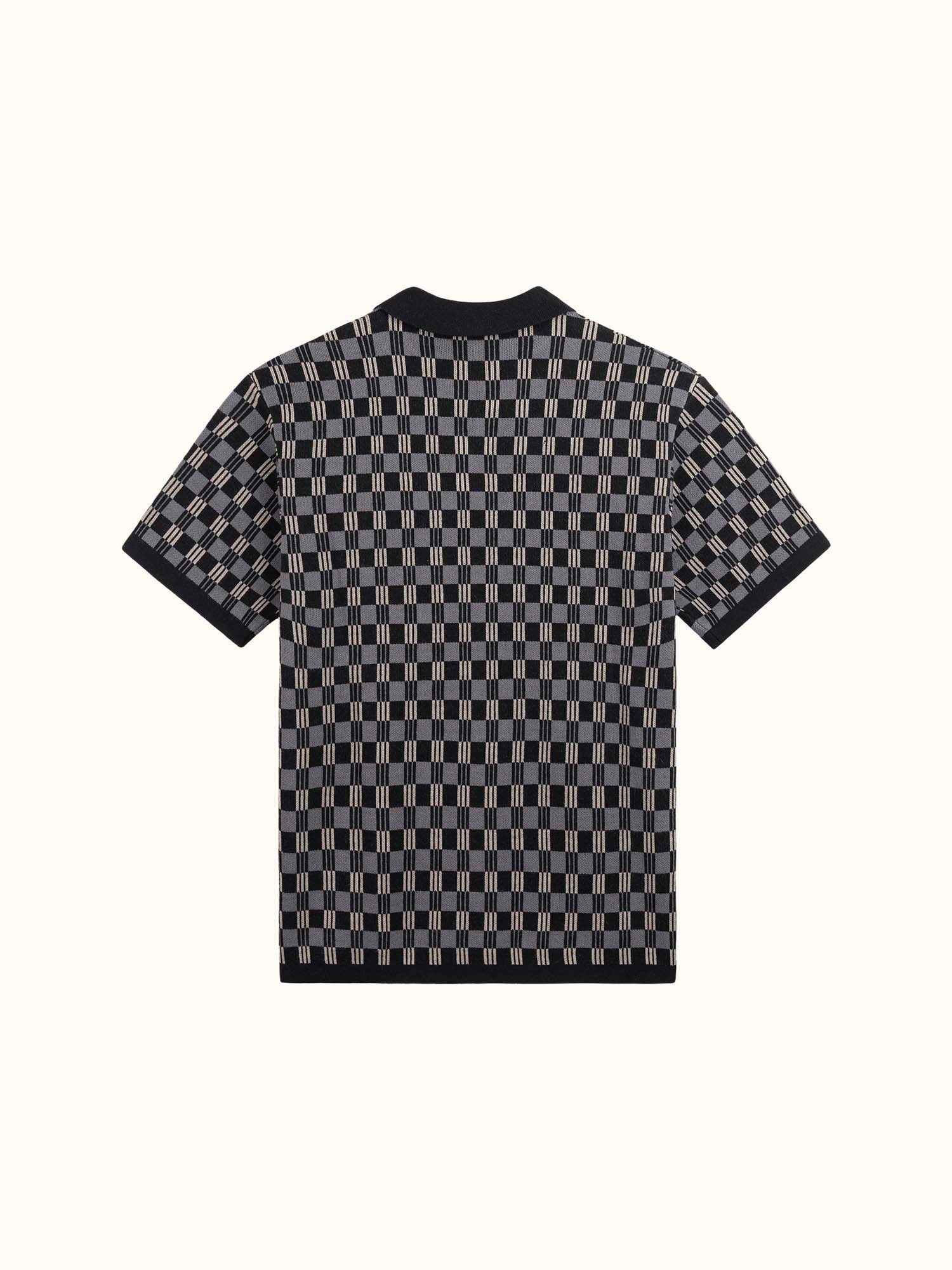 Gold Label Flint Jacquard Polo Black - Image 6