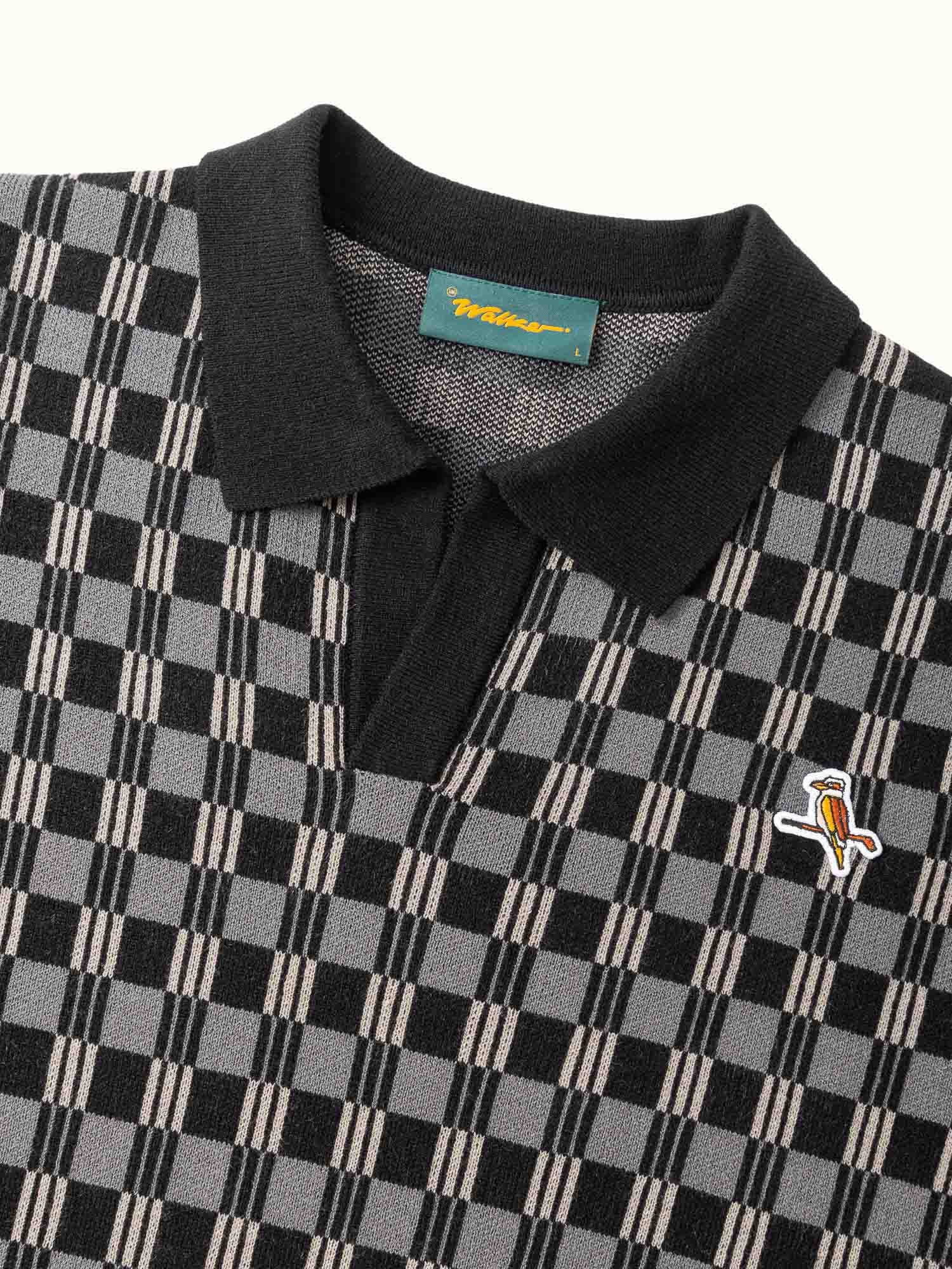 Gold Label Flint Jacquard Polo Black - Image 7