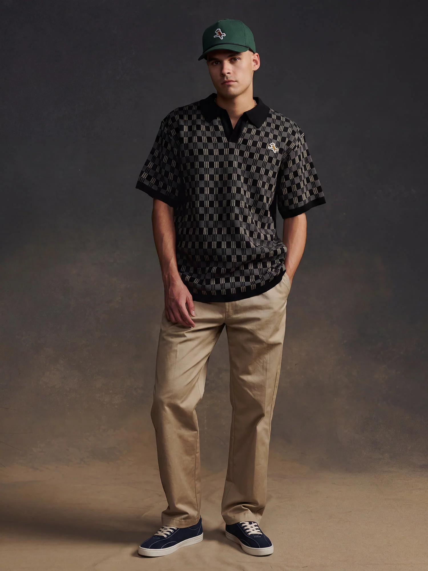 Gold Label Flint Jacquard Polo Black - Image 8