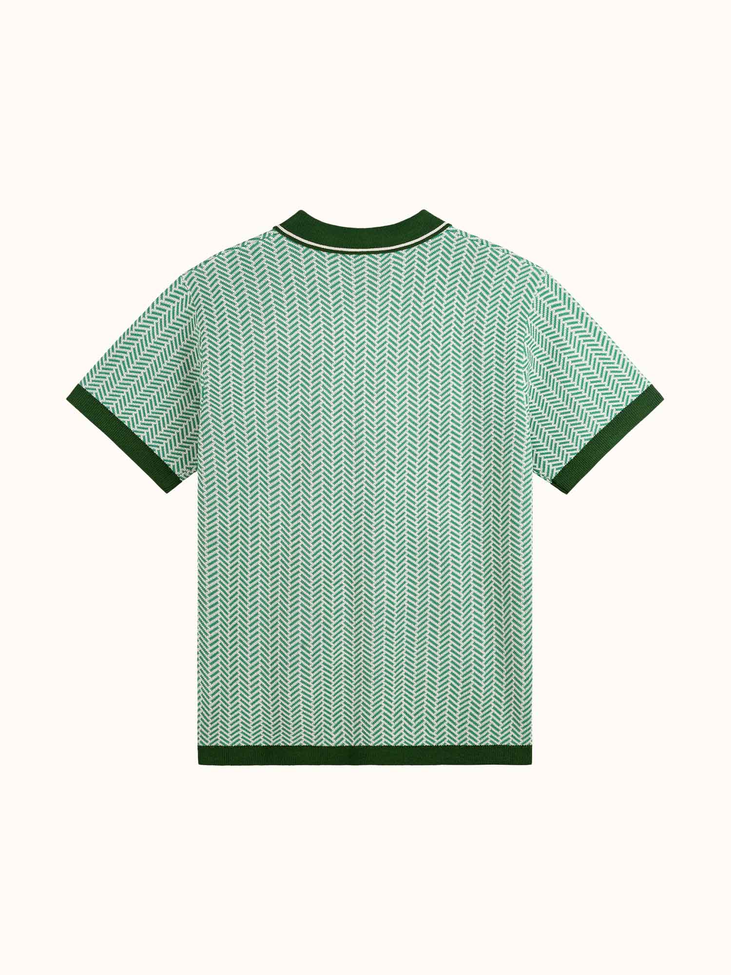 Georgia Knit Polo Heathered Green - Image 3