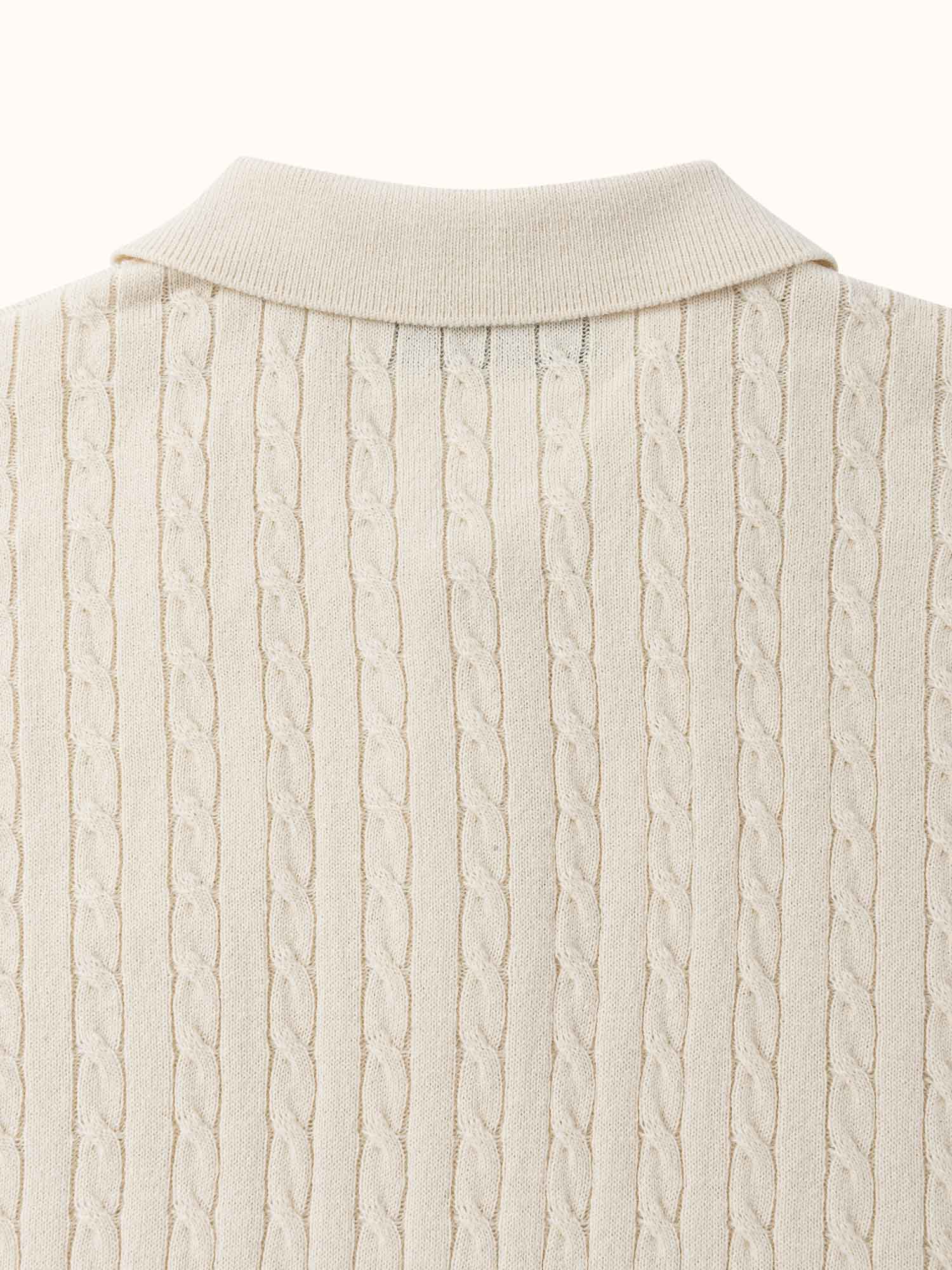 Gold Label Cable Polo Cream - Image 9