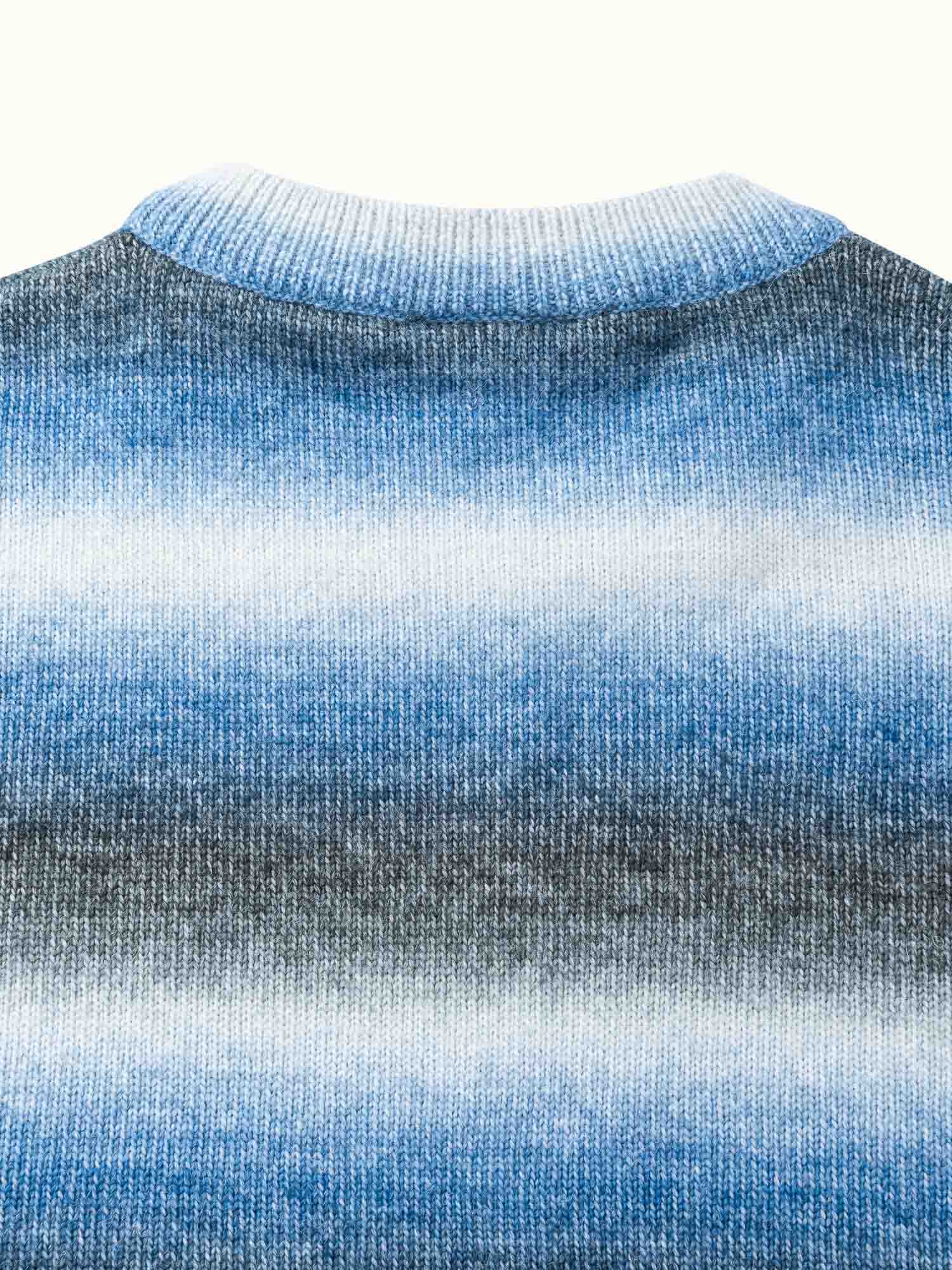 Gold Label Stripe Knit Indigo - Image 9
