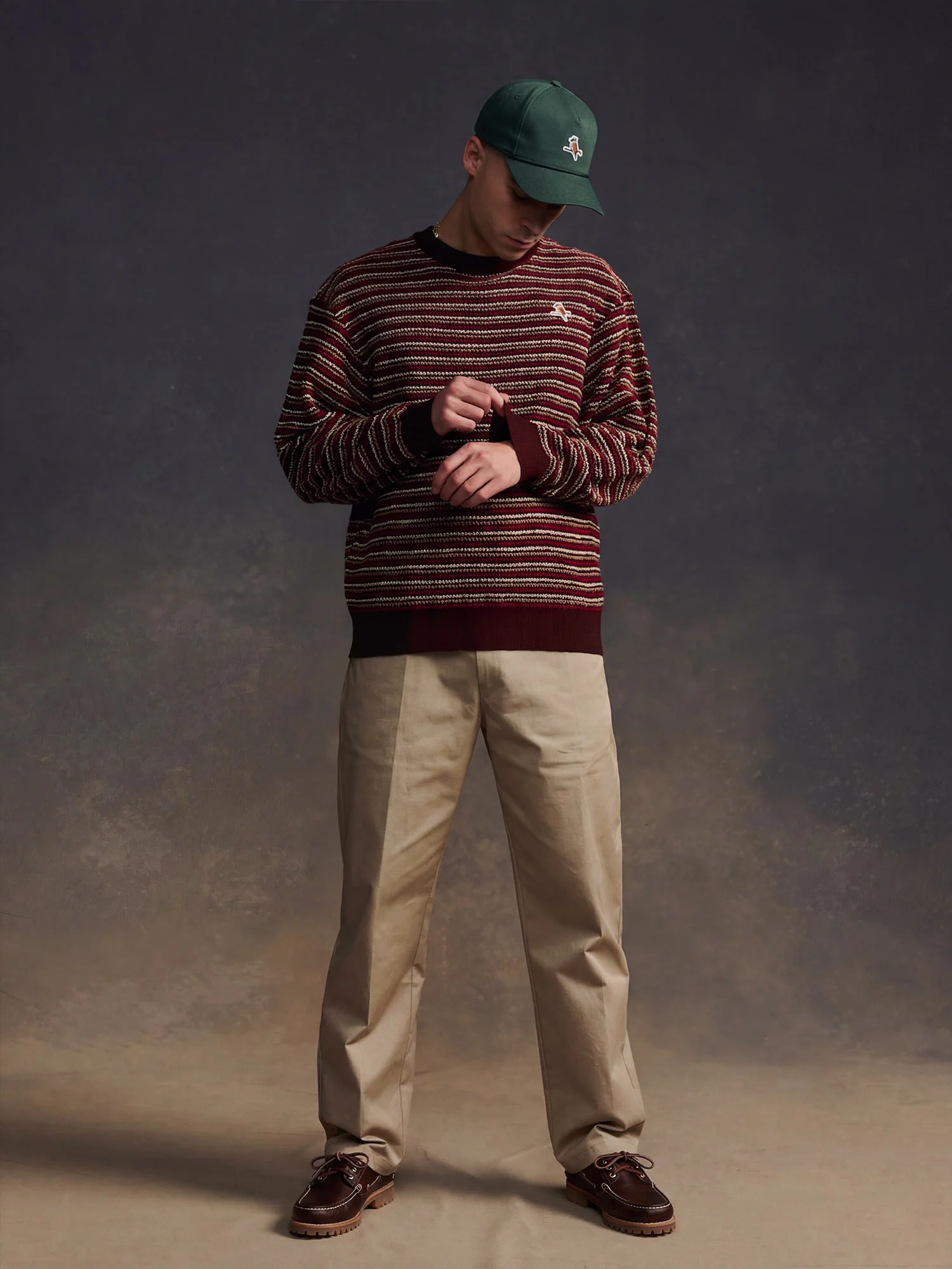 Gold Label Grid Knit Pullover Chocolate - Image 4