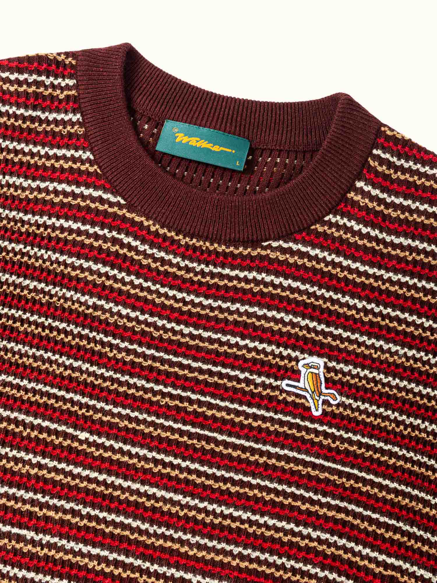 Gold Label Grid Knit Pullover Chocolate - Image 6