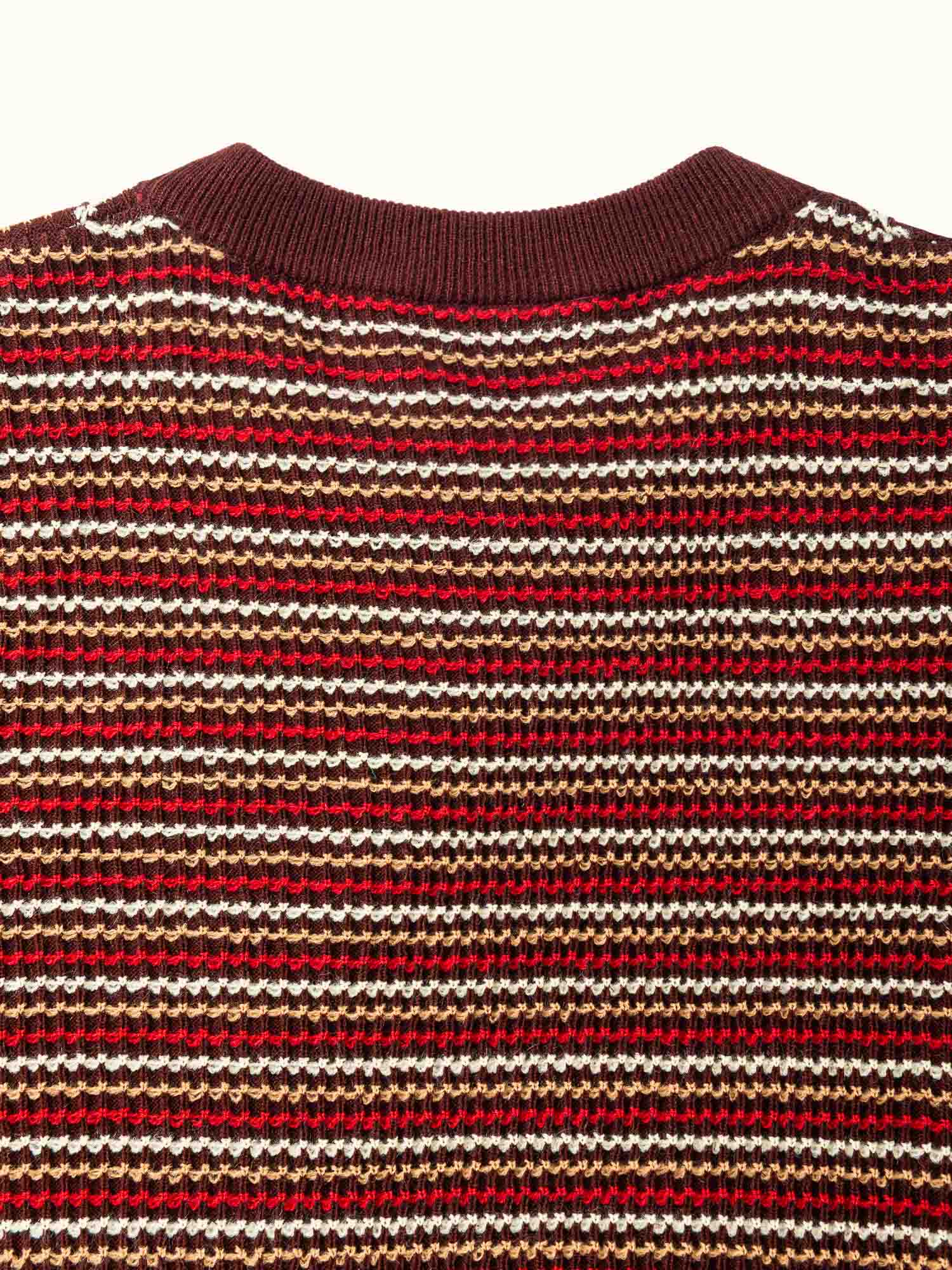 Gold Label Grid Knit Pullover Chocolate - Image 7