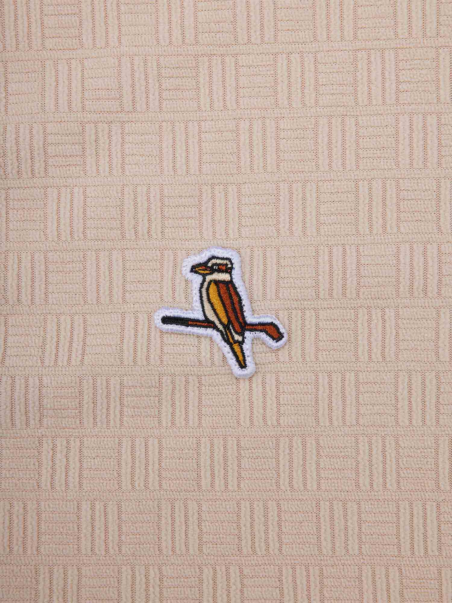 Kooka Jacquard Terry Polo Cream - Image 3