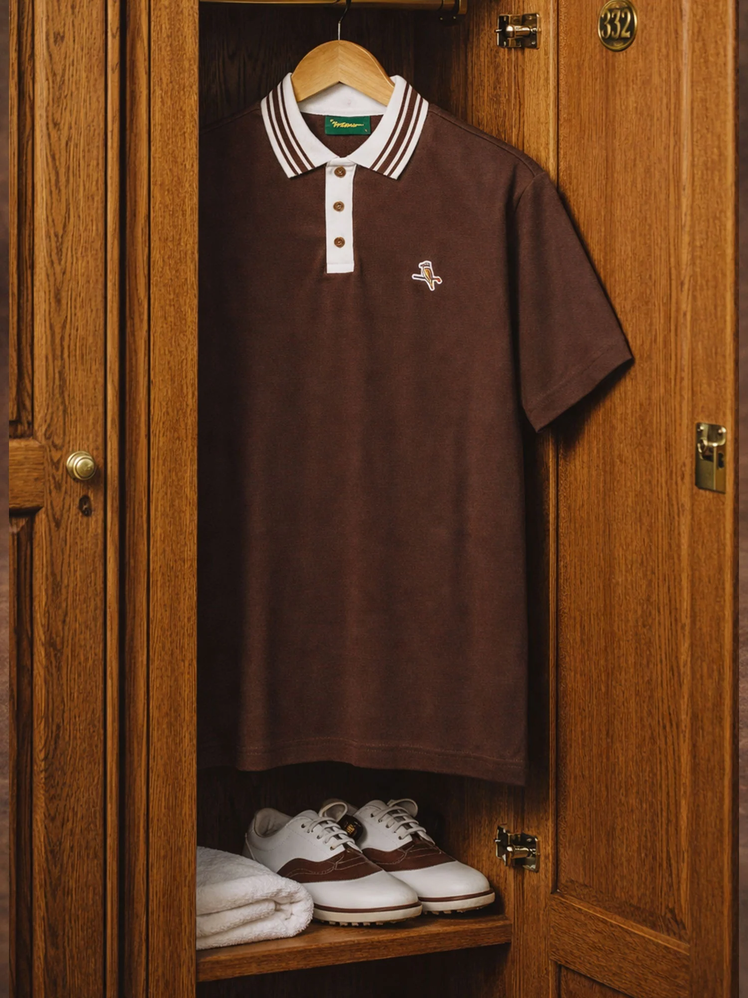 Kooka Two-Tone Polo Chocolate / White - Image 3