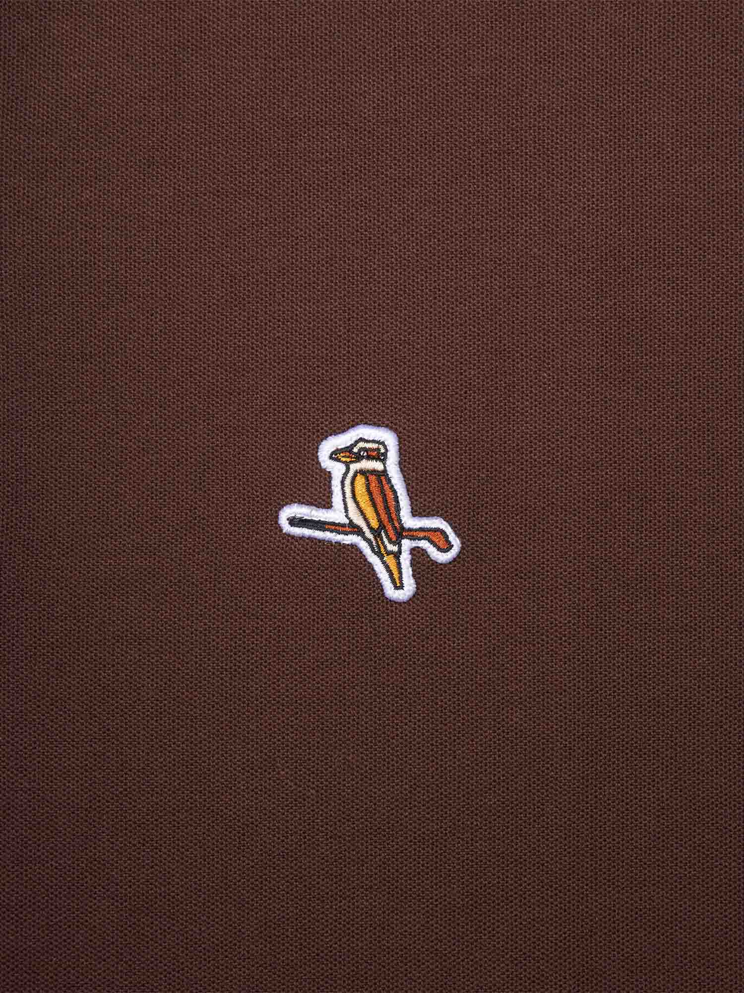 Kooka Two-Tone Polo Chocolate / White - Image 5