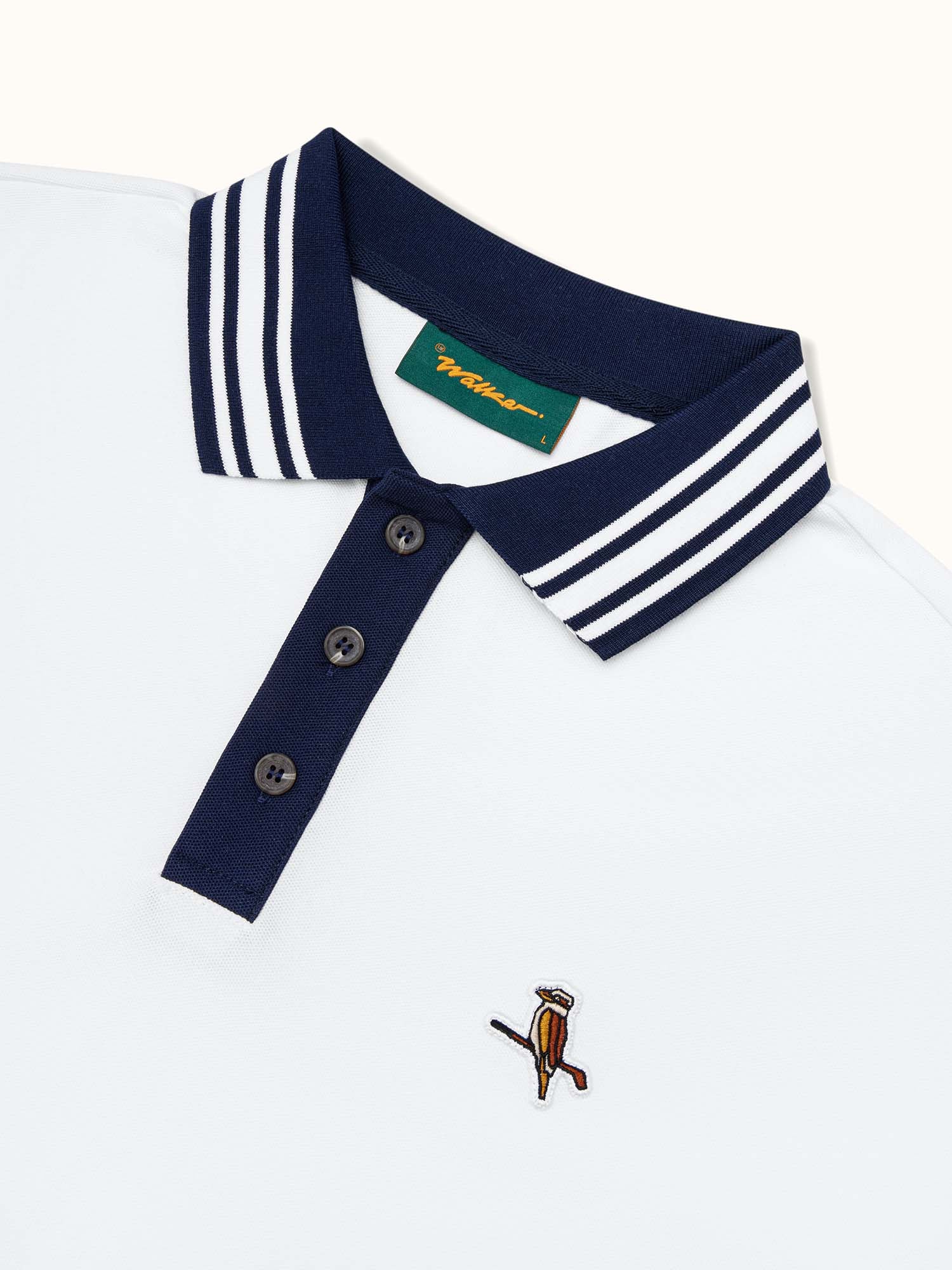 Kooka Two-Tone Polo White / Navy - Image 3