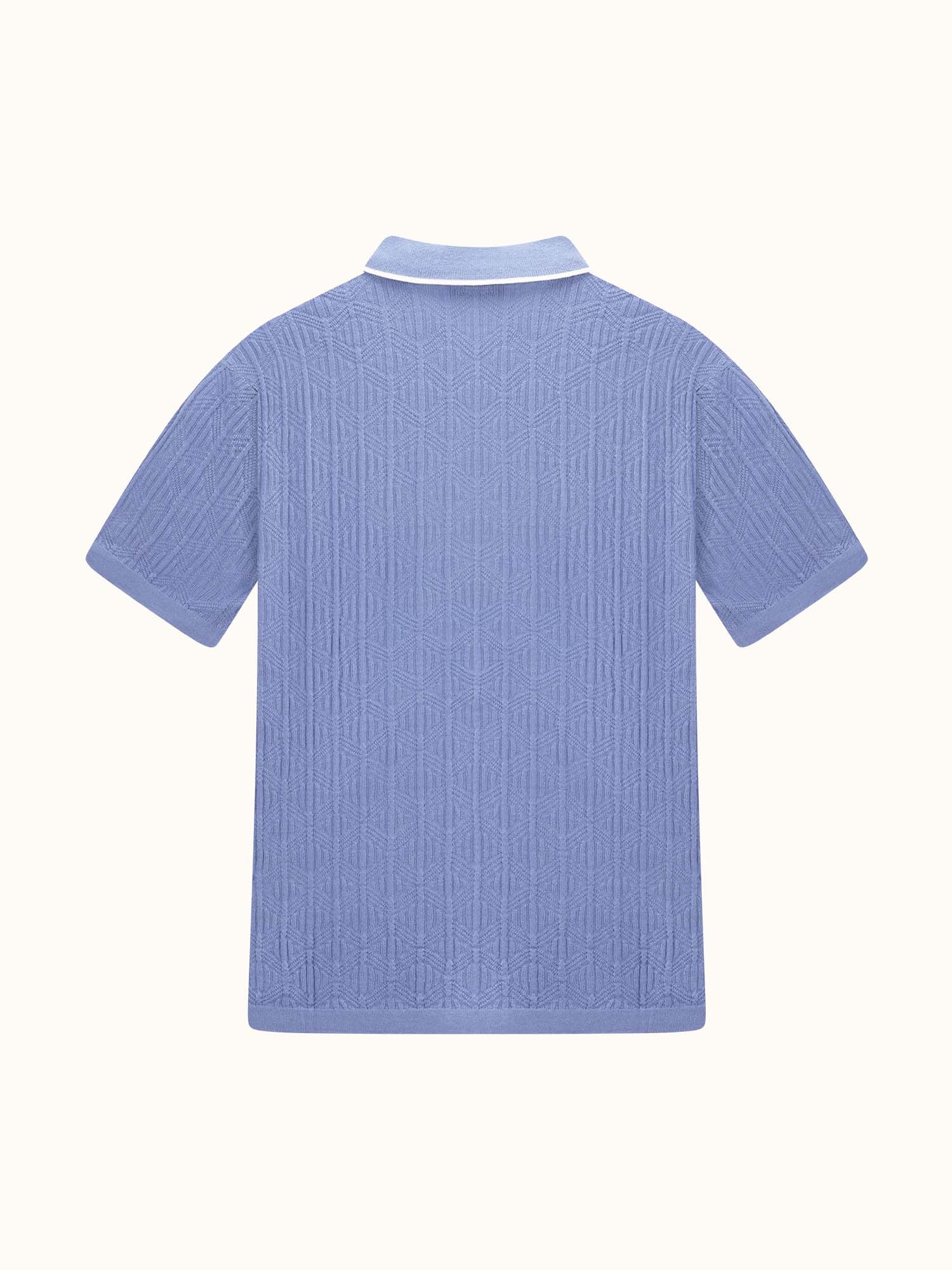 Lasso Knit Polo Sky Blue - Image 4