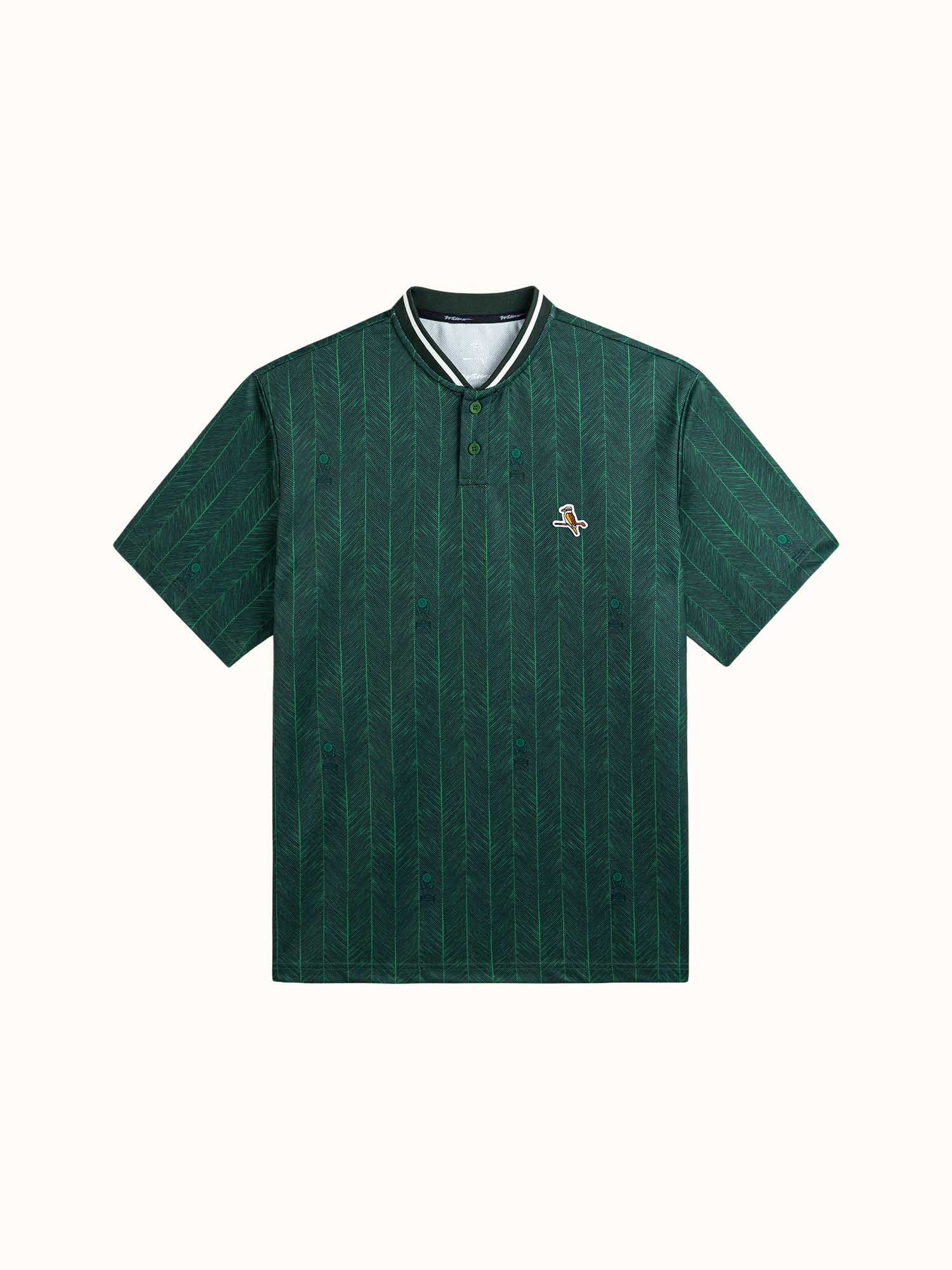 Lawn Stripe Blade Polo Forest