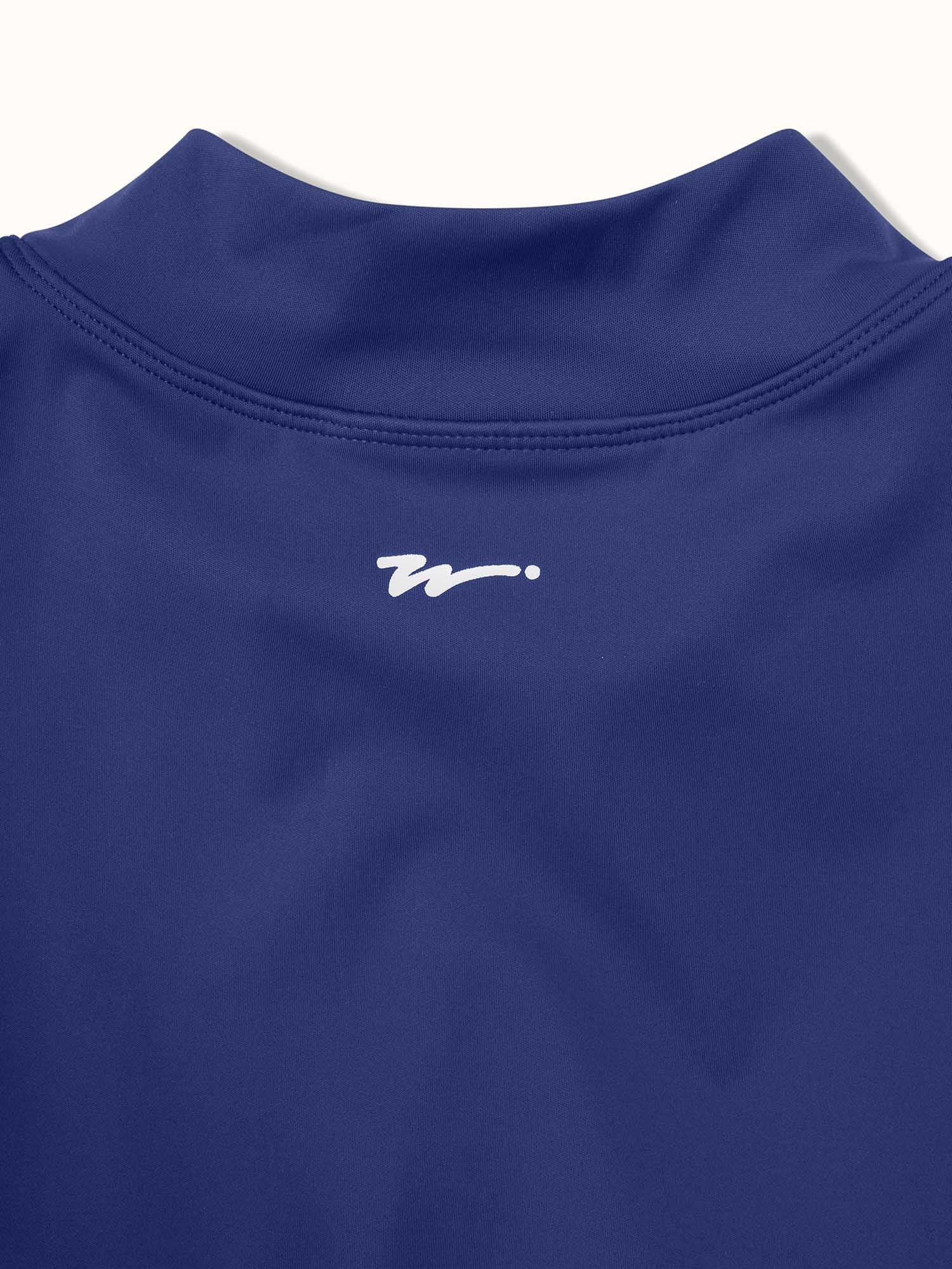 Womens Mockneck Tank Navy - Image 4