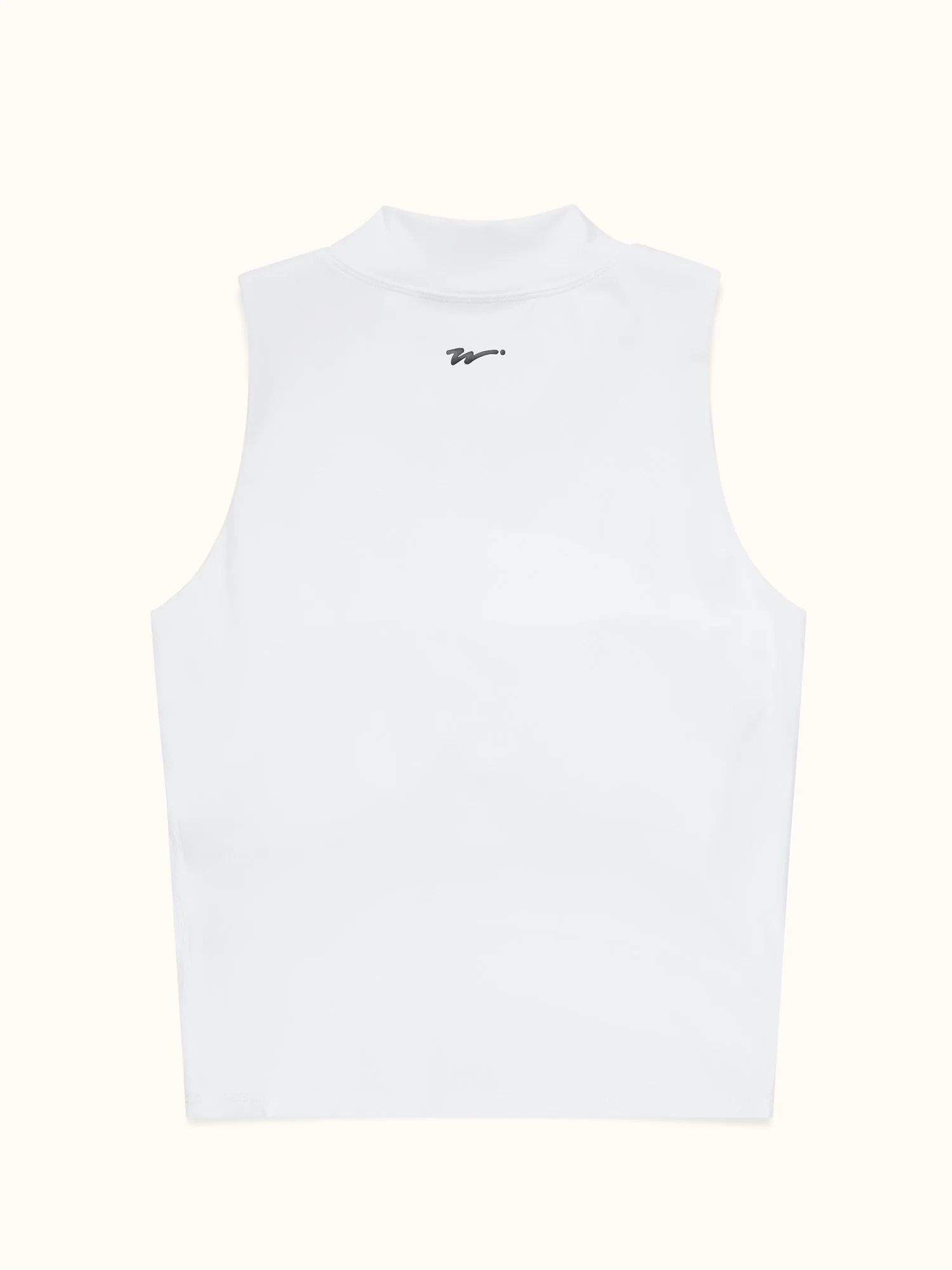 Womens Mockneck Tank White - Image 3