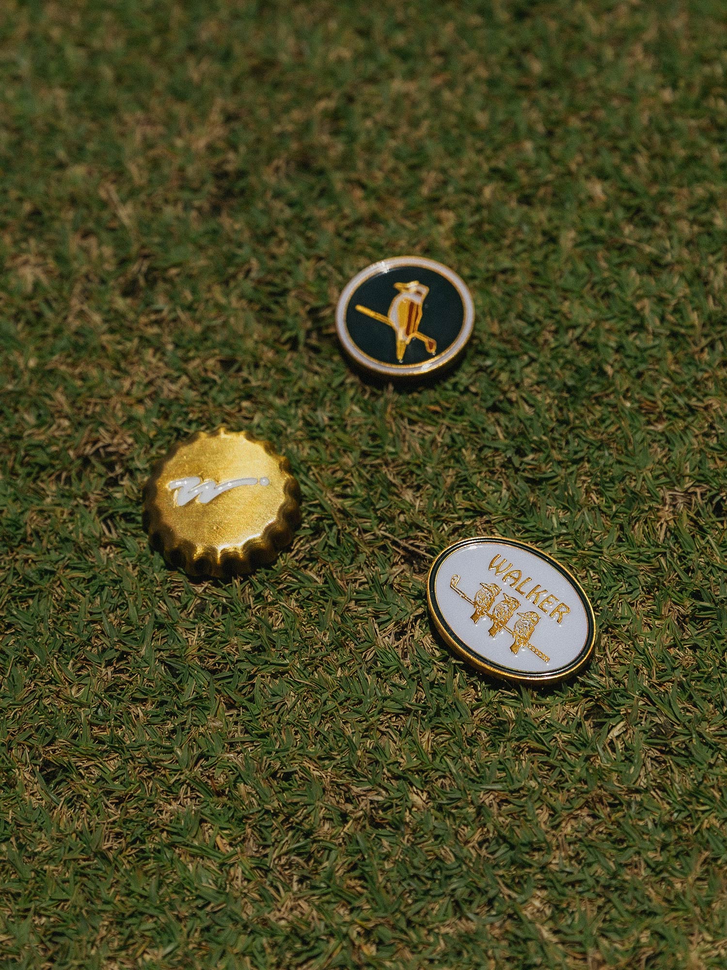Ball Marker On Watch 3 Pack - White / Green / Brushed Gold - Image 2