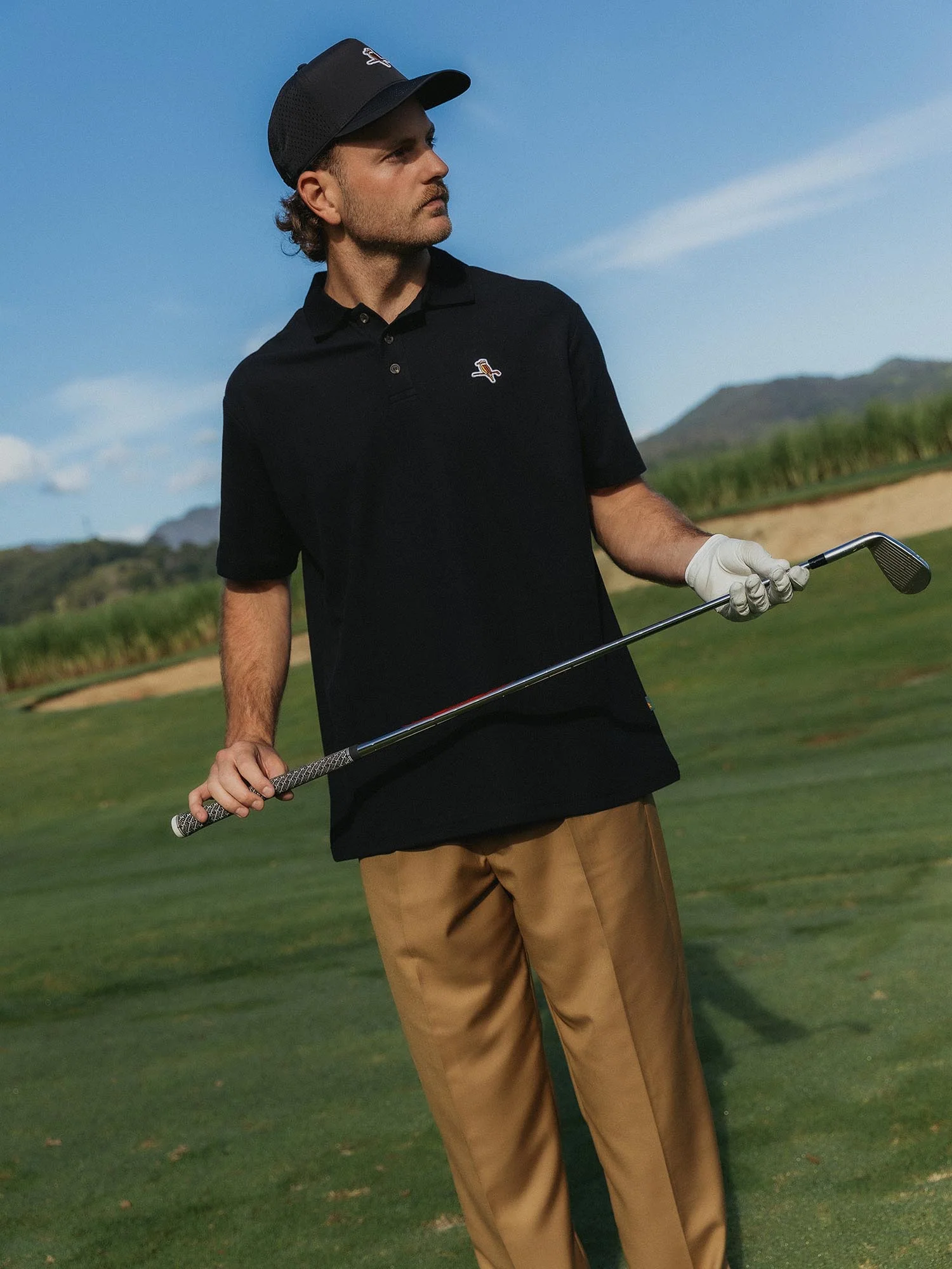 Pleated Easy Pant Dark Tan - Image 5
