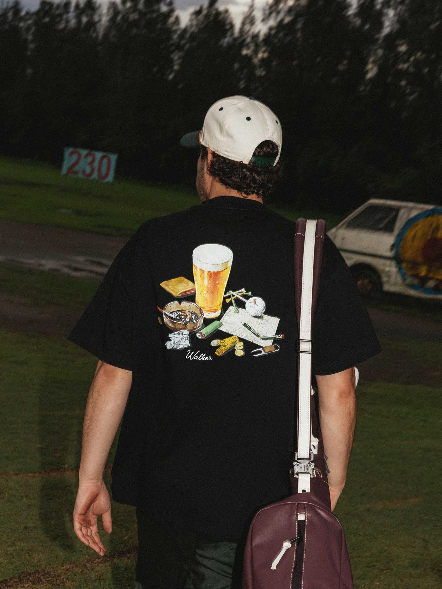 Post Round T-Shirt Black - Image 3