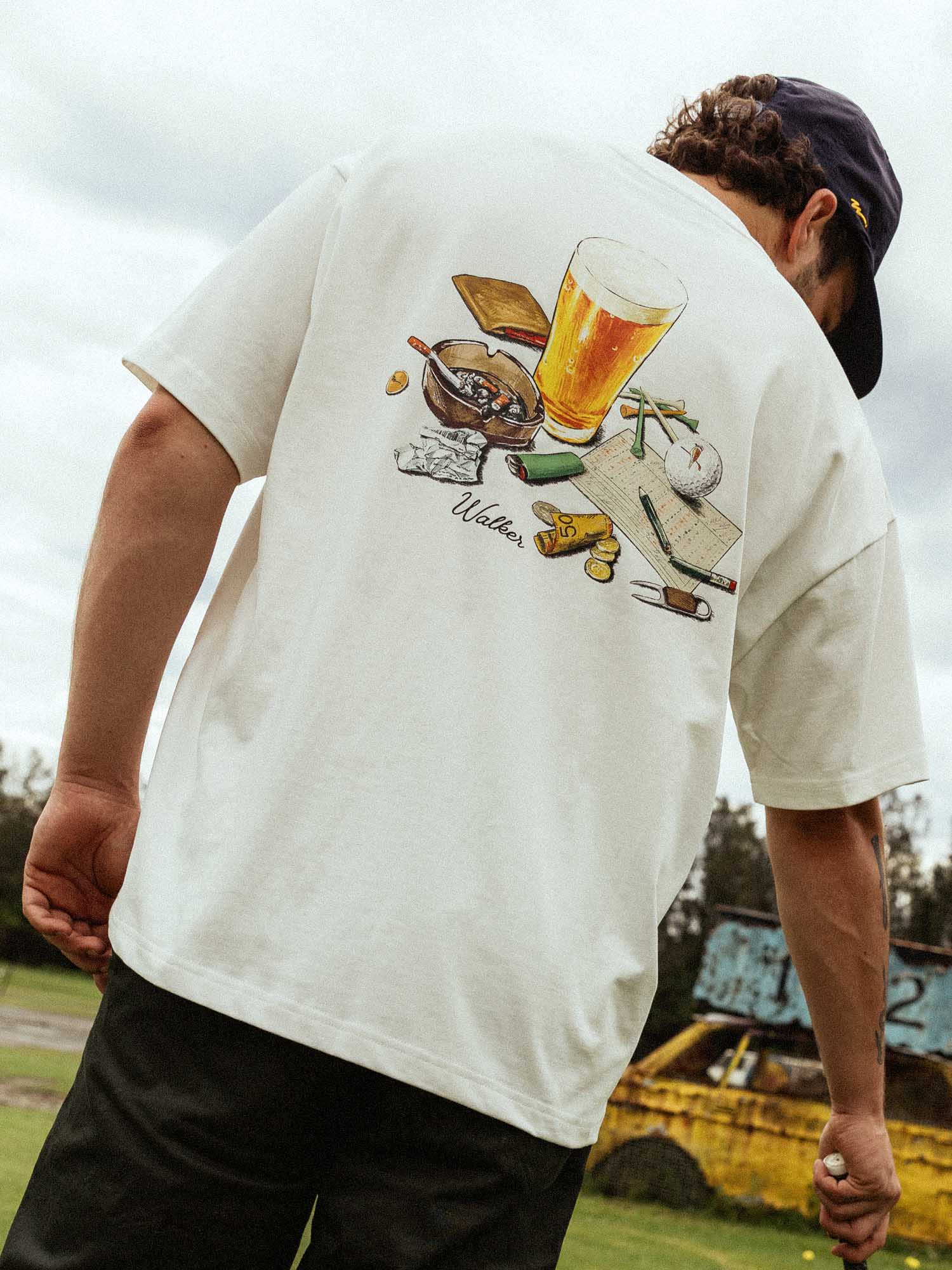 Post Round T-Shirt White - Image 3