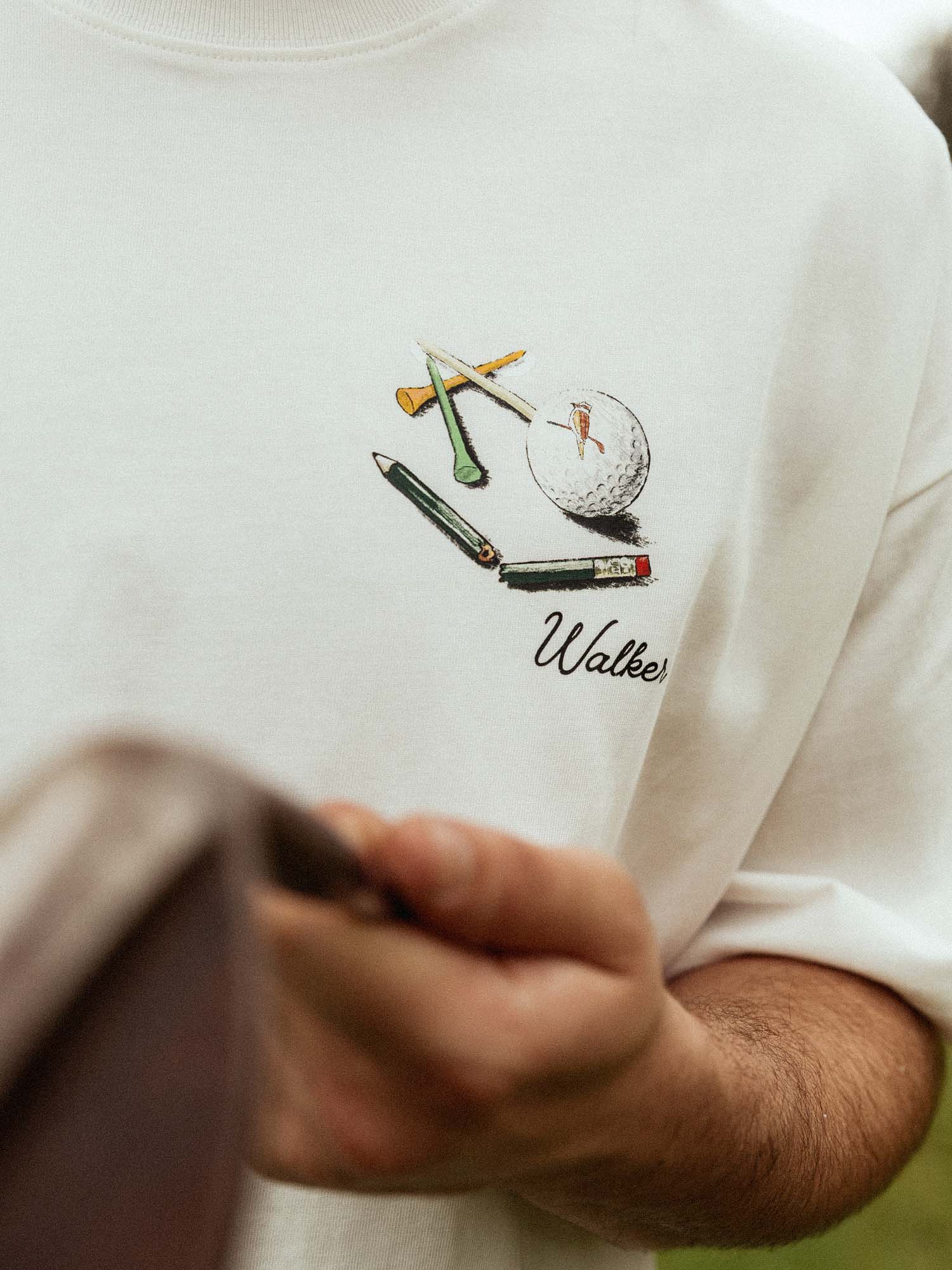 Post Round T-Shirt White - Image 5
