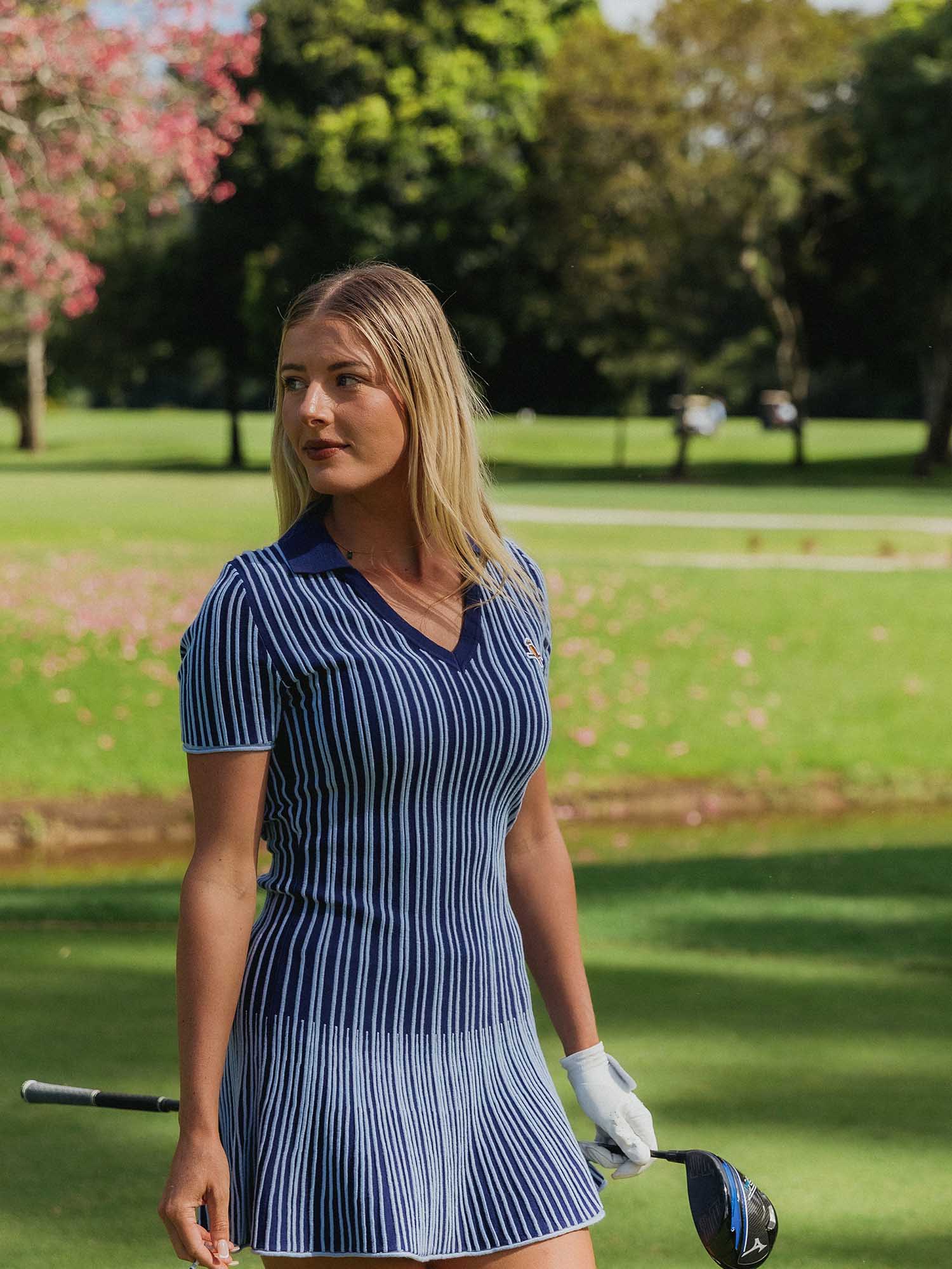 Womens Riviera Dress Navy - Image 4