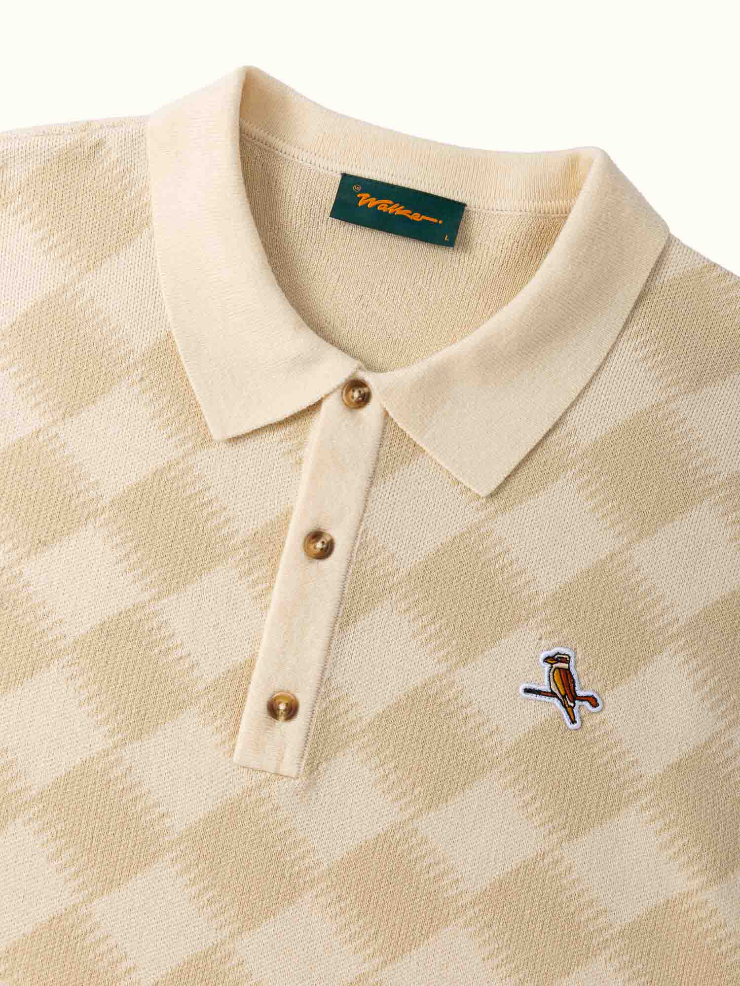 Gold Label Turncheck LS Polo Ivory - Image 6