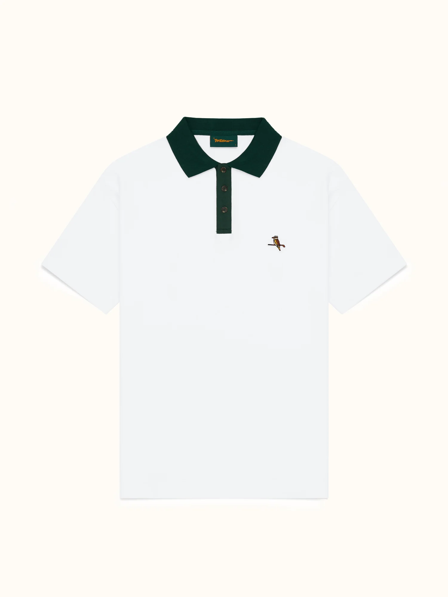 Two Tone Kooka Polo White / Green