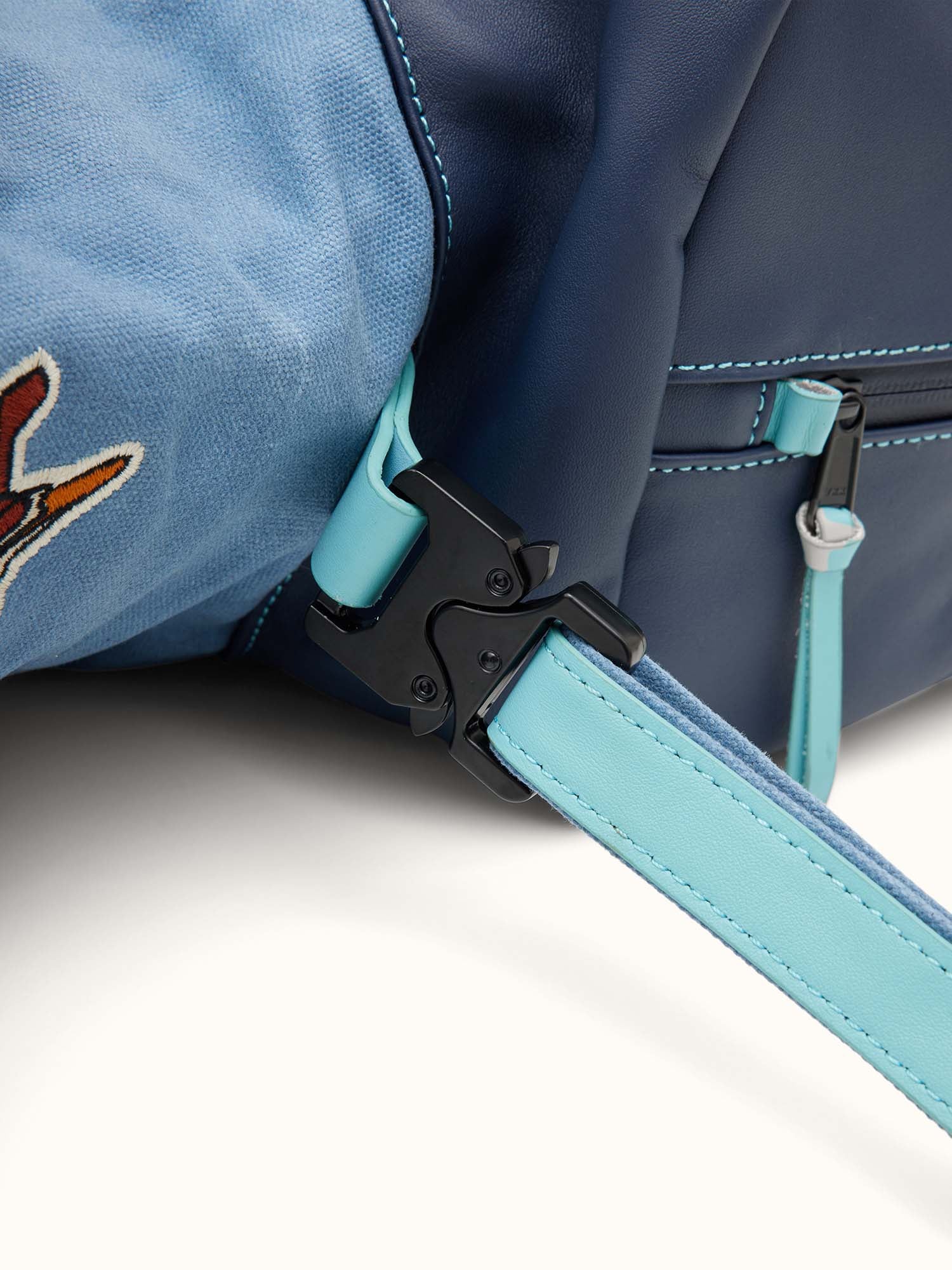 Walker X Hiroki Sunday Bag Blue Waxed Canvas - Image 11