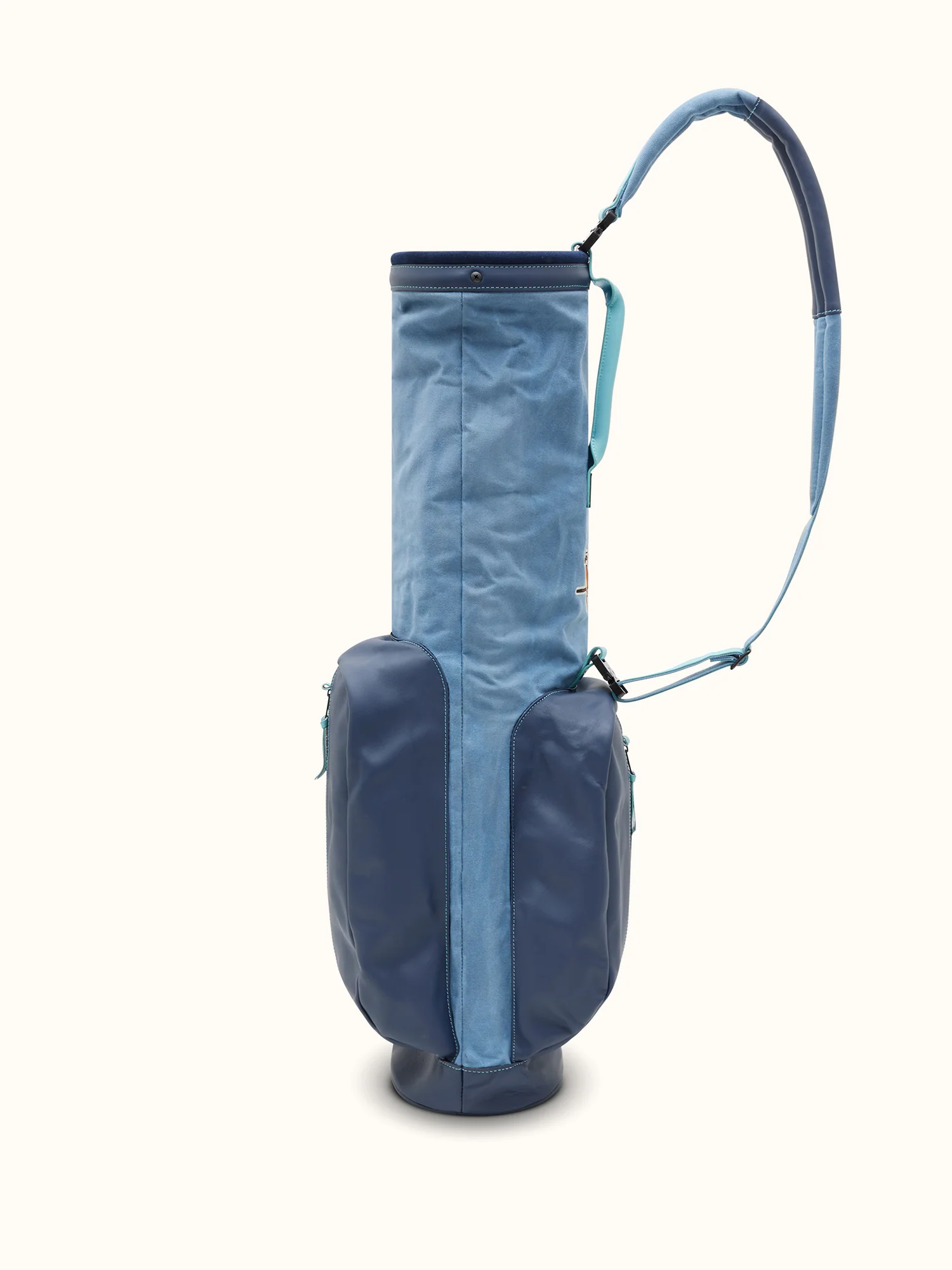 Walker X Hiroki Sunday Bag Blue Waxed Canvas - Image 3