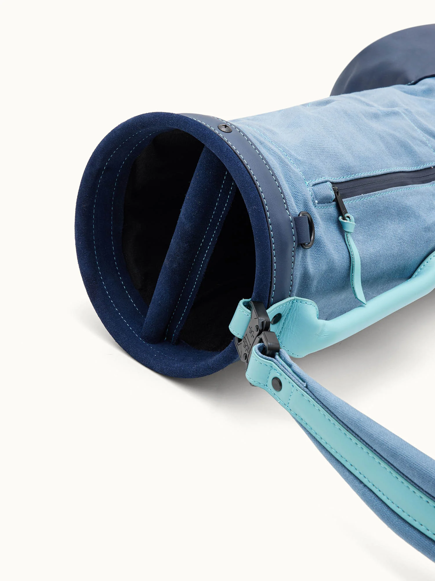 Walker X Hiroki Sunday Bag Blue Waxed Canvas - Image 4