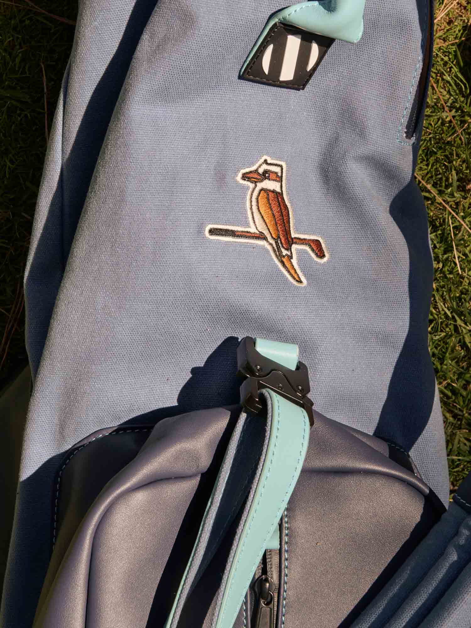 Walker X Hiroki Sunday Bag Blue Waxed Canvas - Image 7