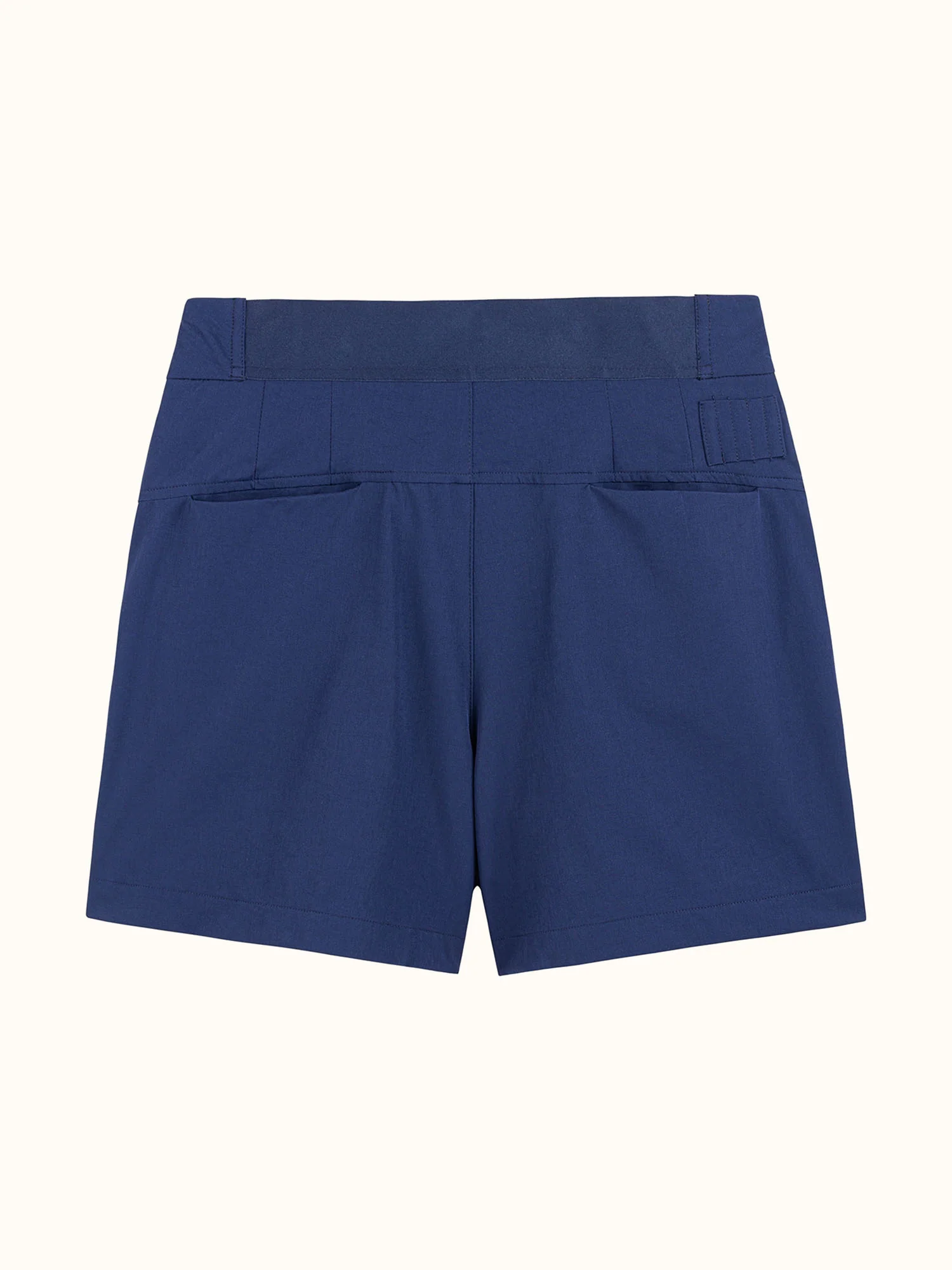 Womens Pleat Shorts Navy - Image 3
