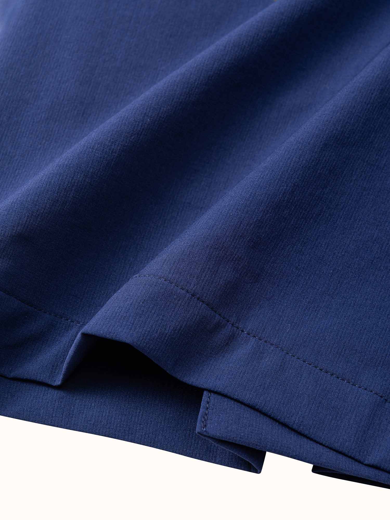 Womens Pleat Shorts Navy - Image 6