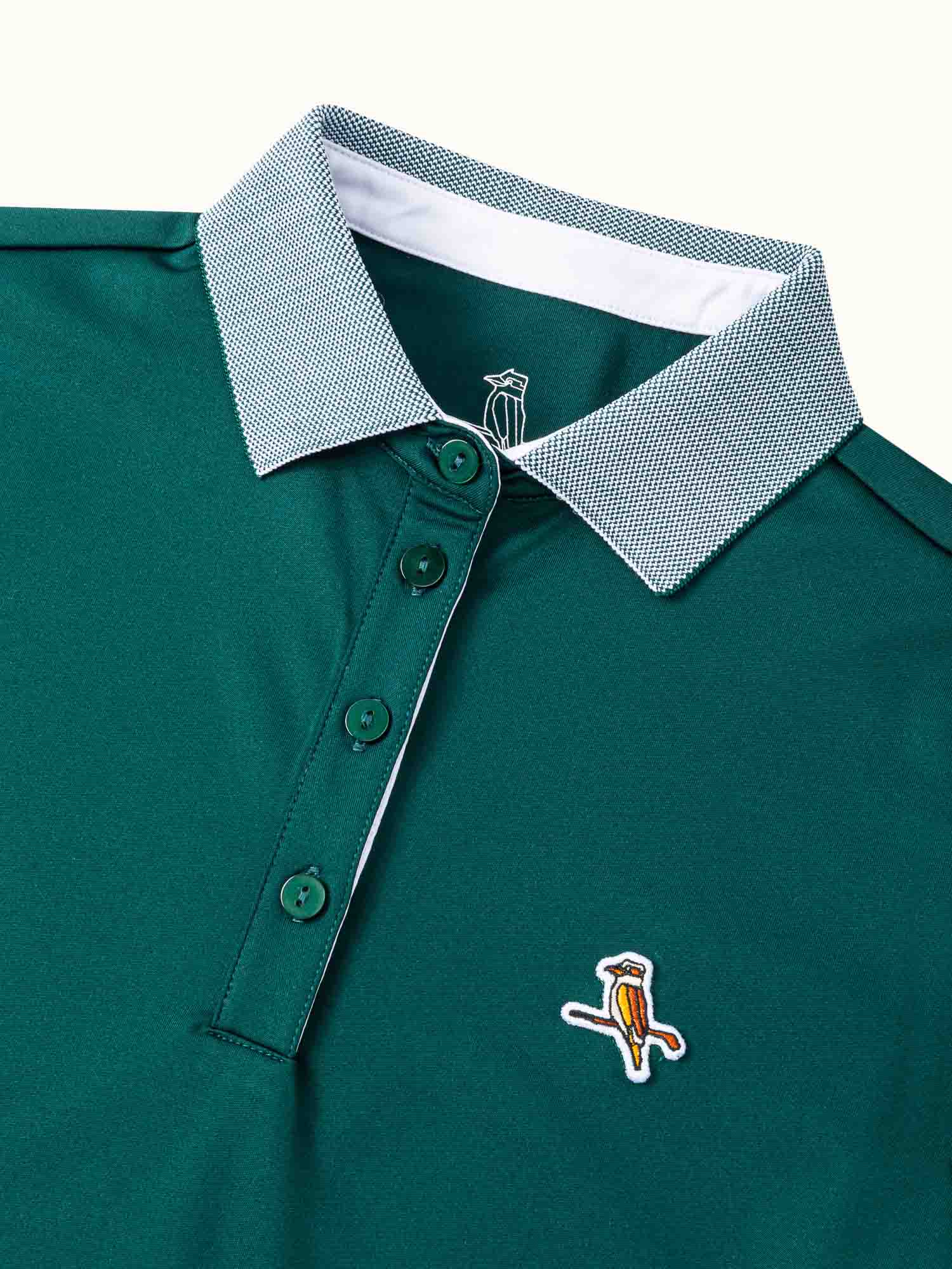 Womens Kooka Performance Polo Forest - Image 4