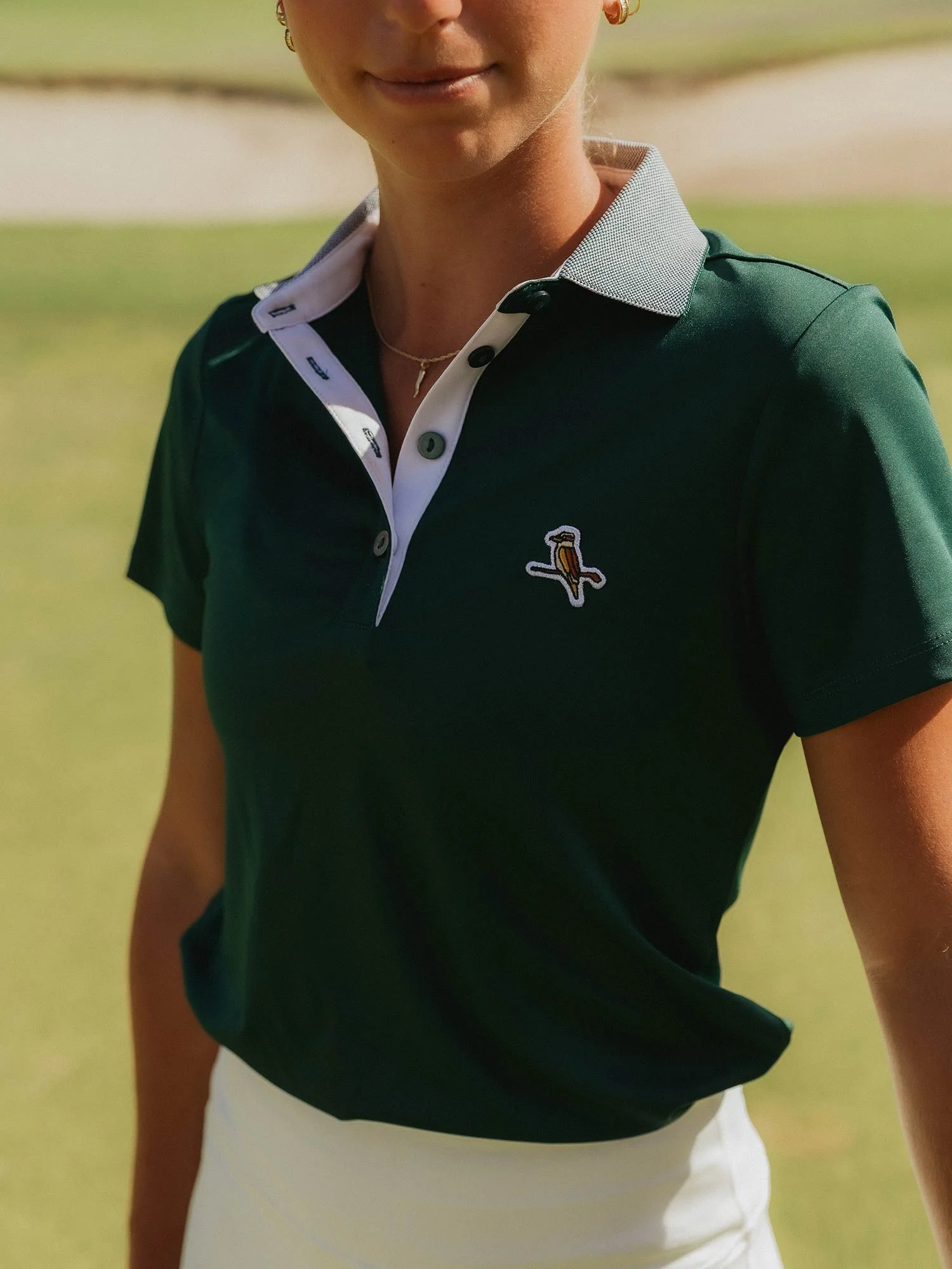 Womens Kooka Performance Polo Forest - Image 5
