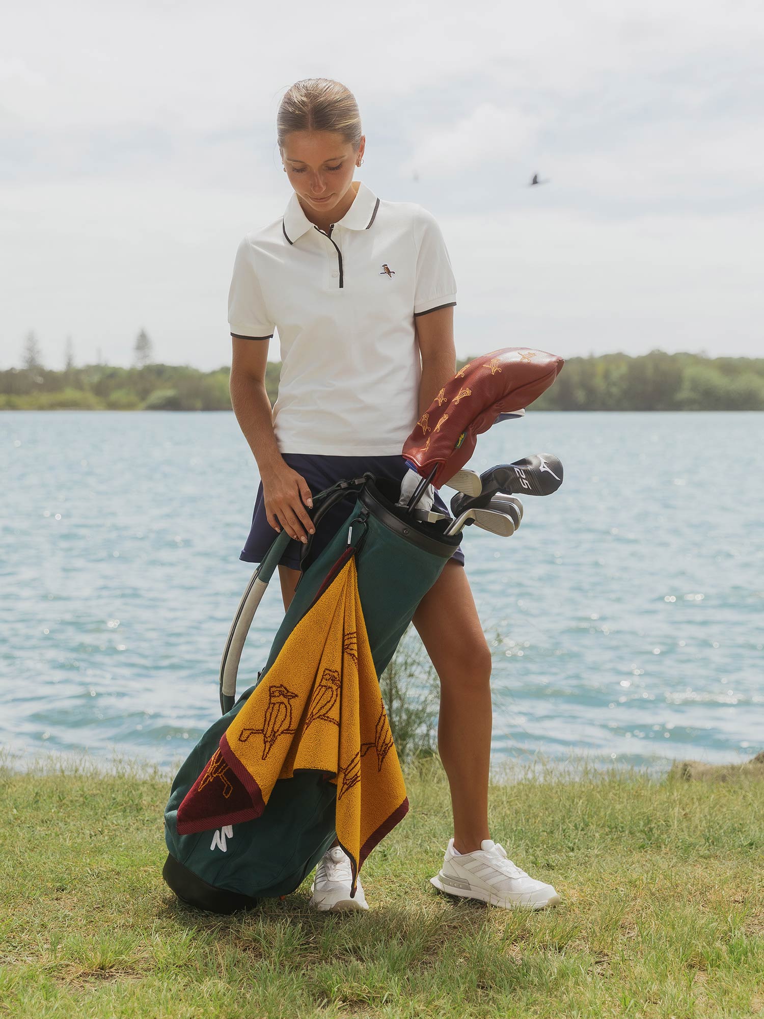 Womens Kooka Polo White / Black - Image 4