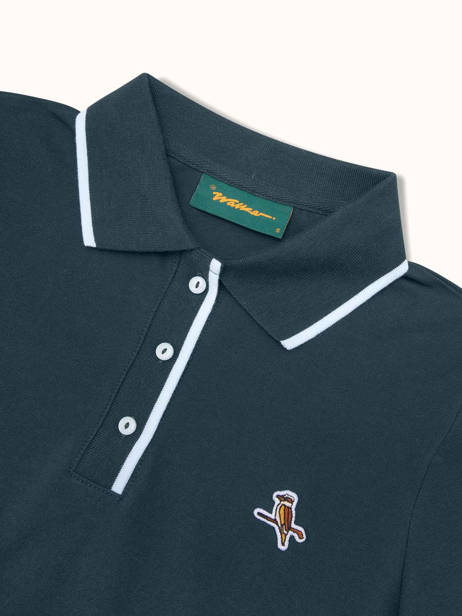 Womens Kooka Polo Forest / White - Image 3