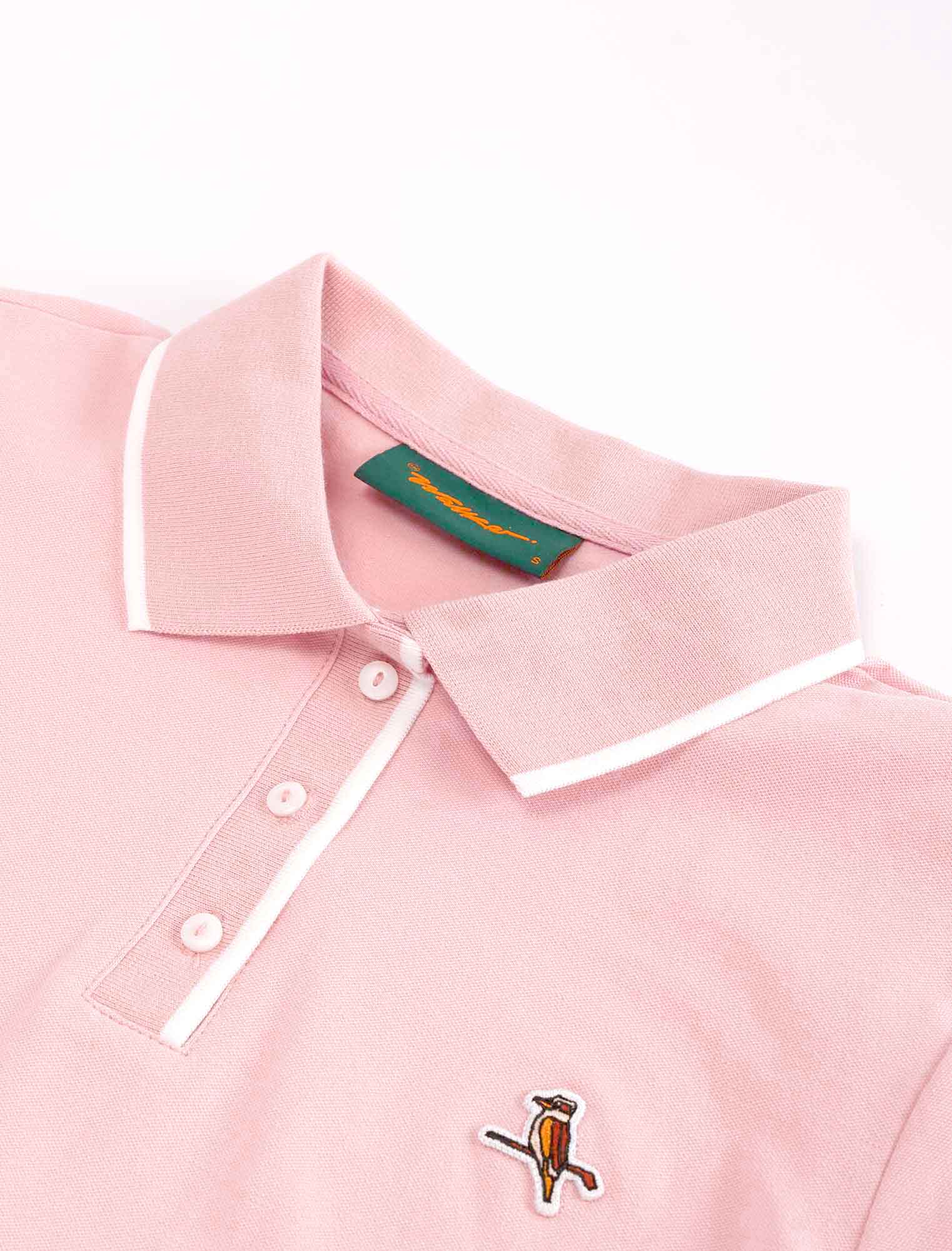 Womens Kooka Polo Pink / White - Image 4