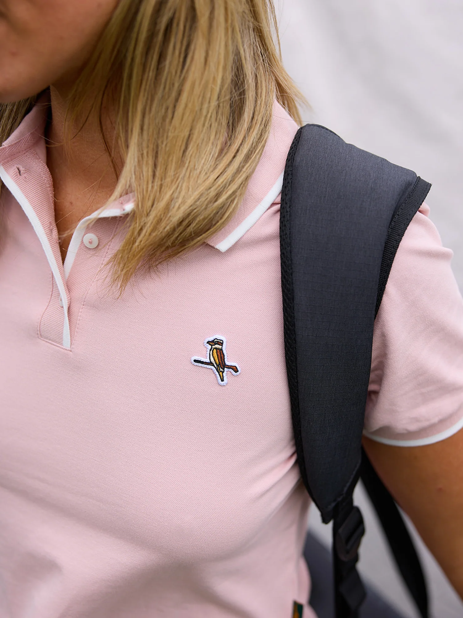 Womens Kooka Polo Pink / White - Image 6