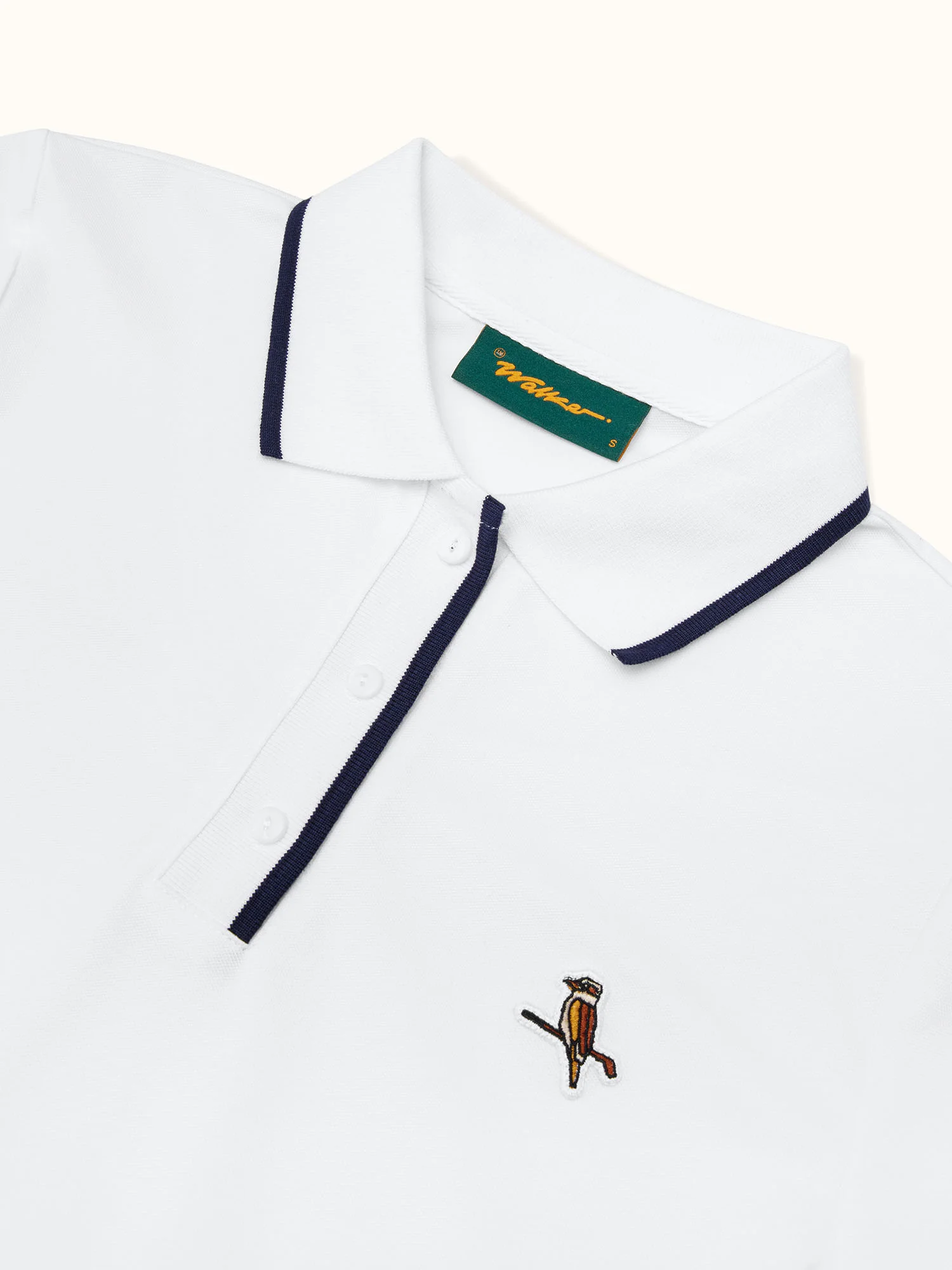 Womens Kooka Polo White / Navy - Image 3