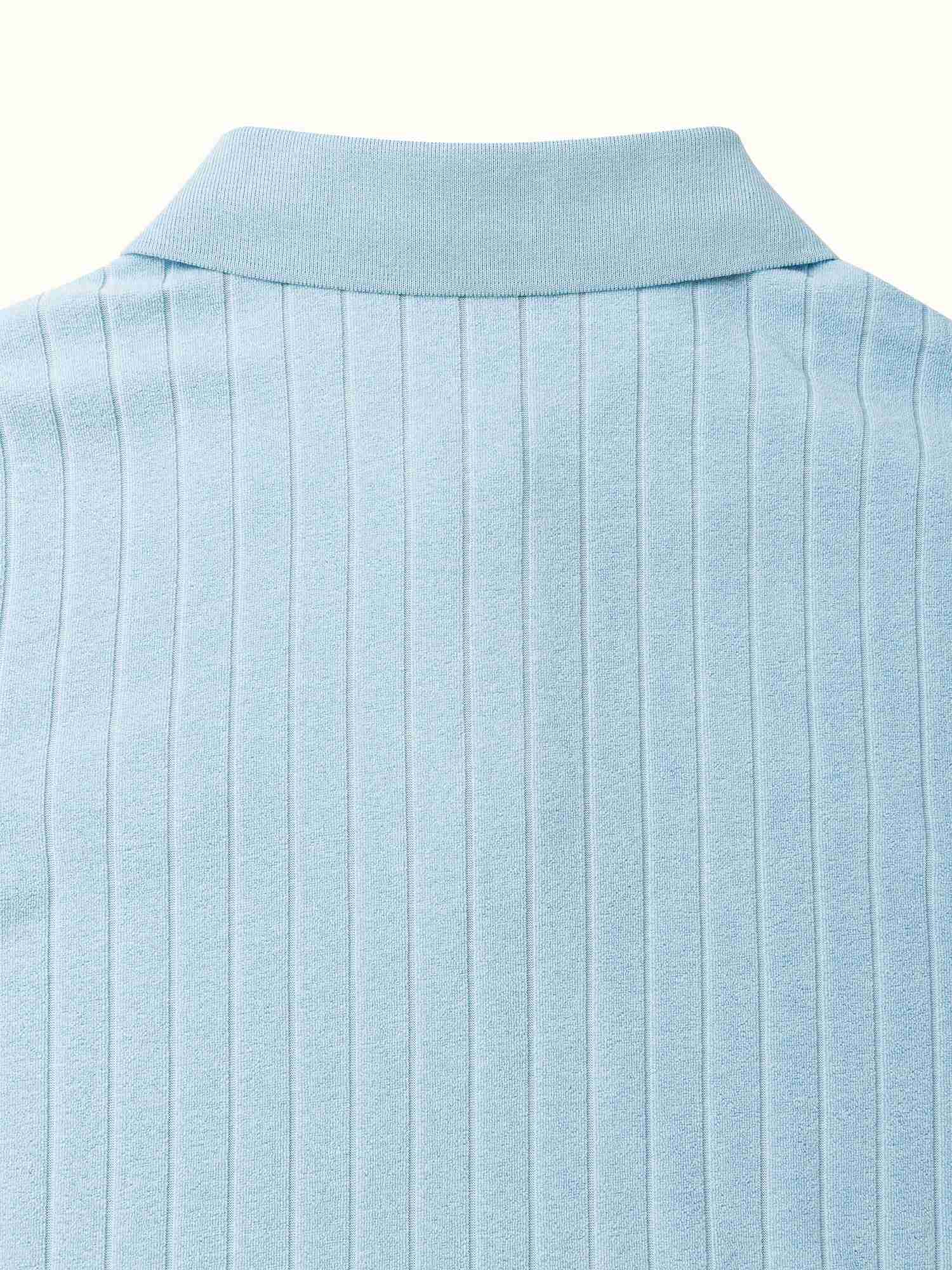 Womens Kooka Terry Polo Powder Blue - Image 8