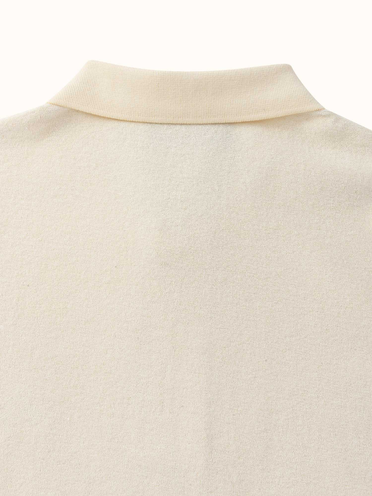 Womens Kooka Terry Polo Vintage White - Image 6