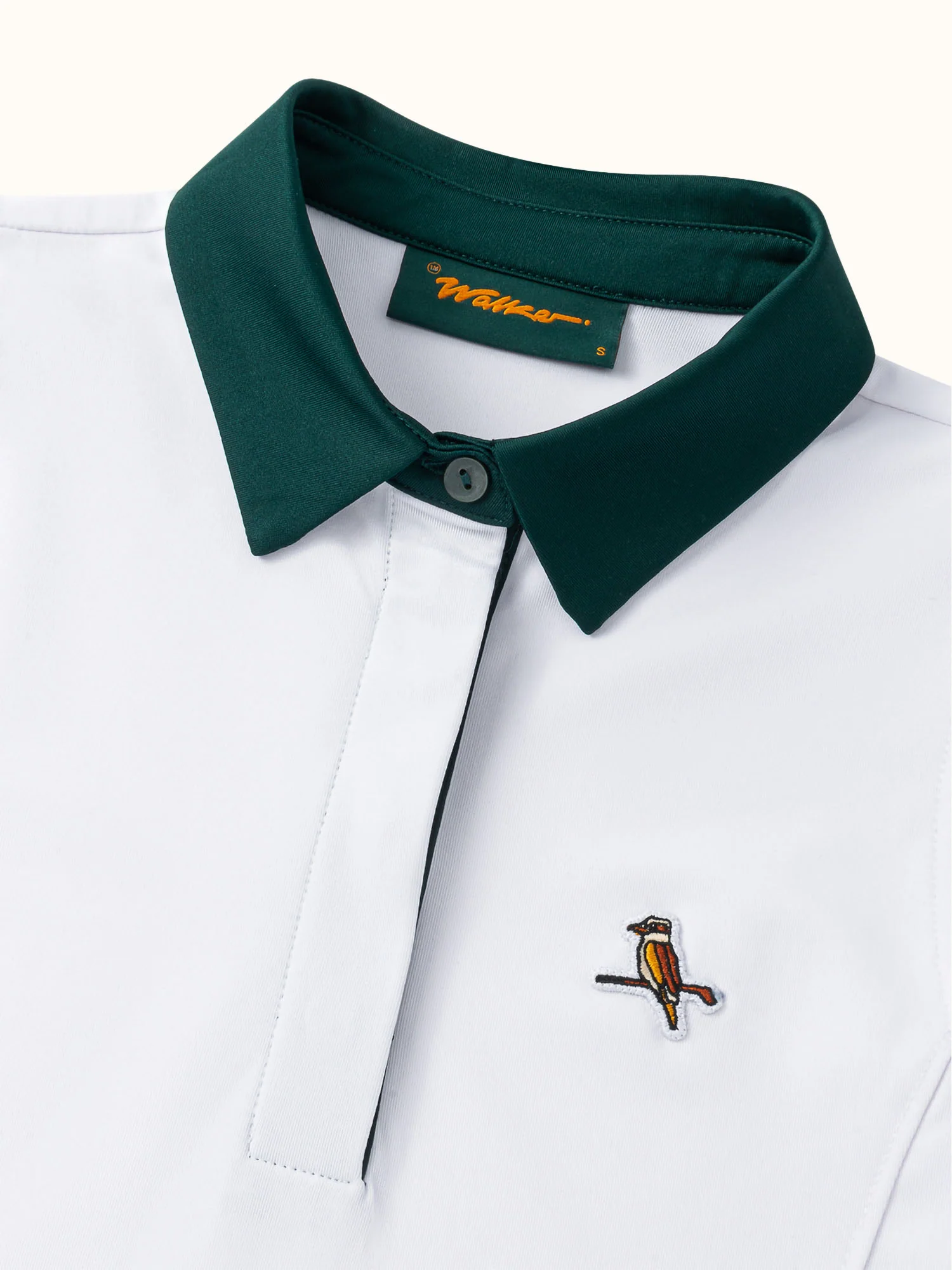 Womens Sleeveless Polo White / Forest - Image 5