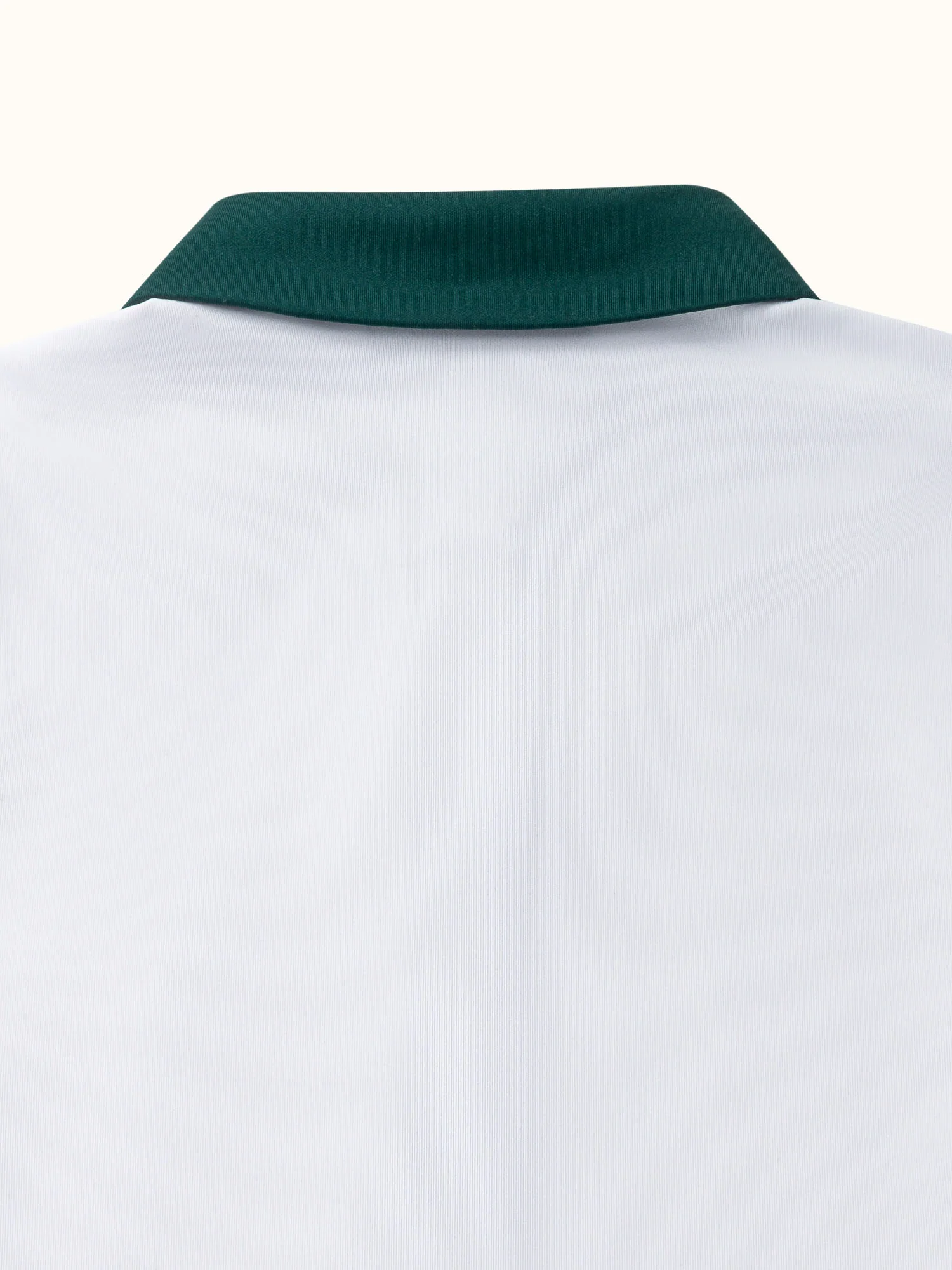 Womens Sleeveless Polo White / Forest - Image 7