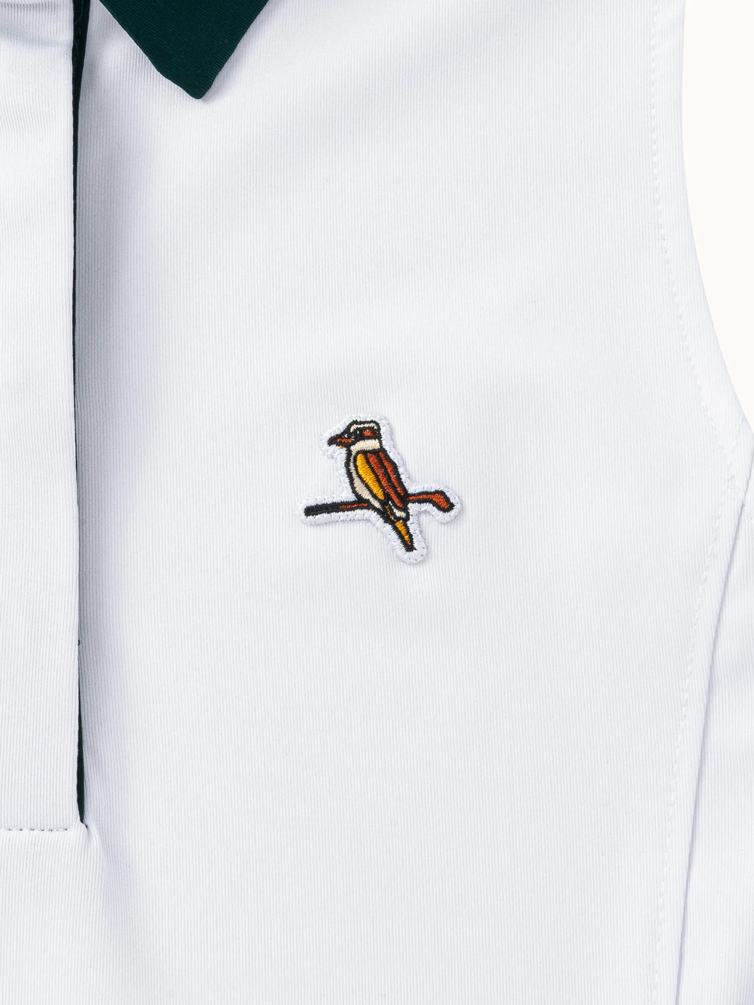 Womens Sleeveless Polo White / Forest - Image 8